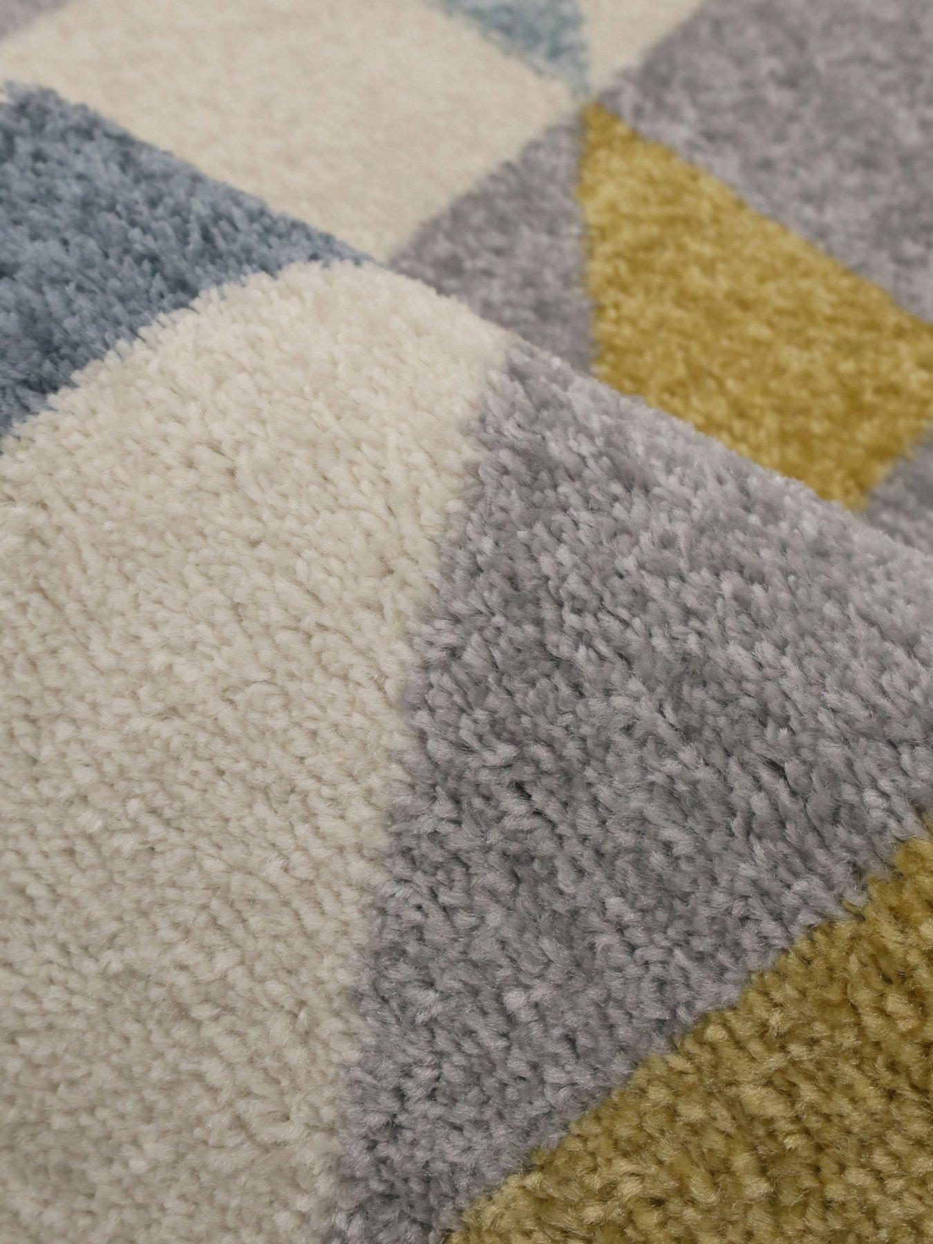 Image 3 of 4 of The Very Collection Juno Multi Geo Gold and Blue Rug