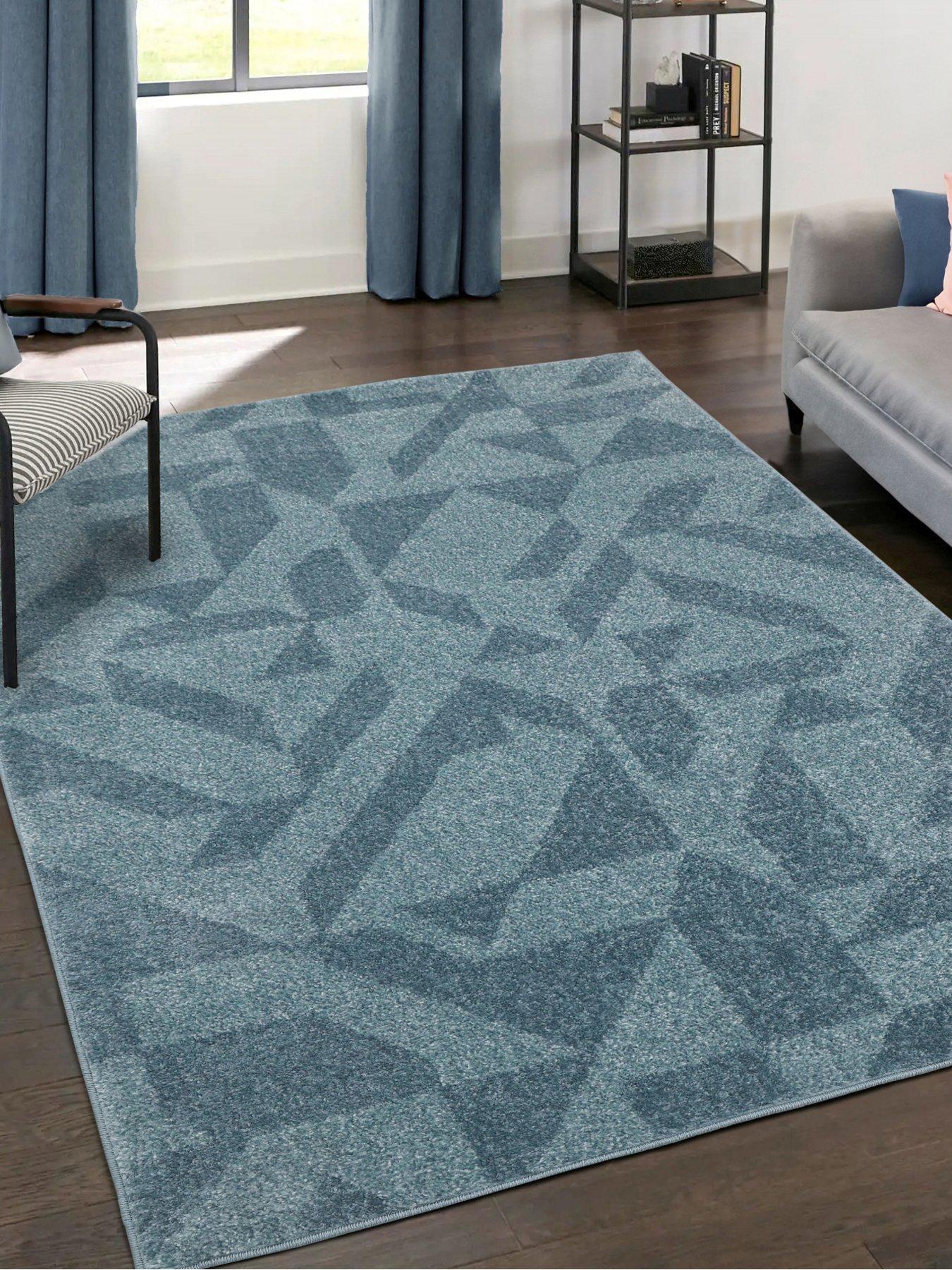 undefined Juno Geometric Blue Blend Rug