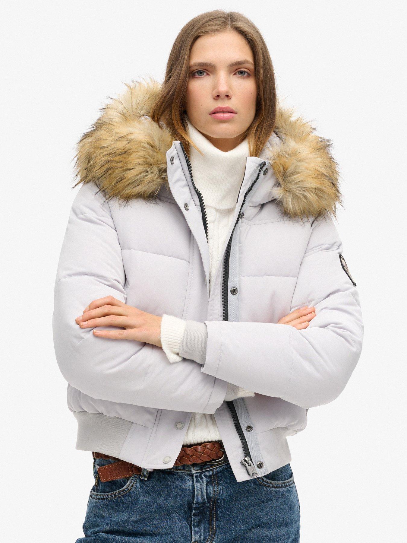 undefined Everest Hooded Bomber Jacket - Grey