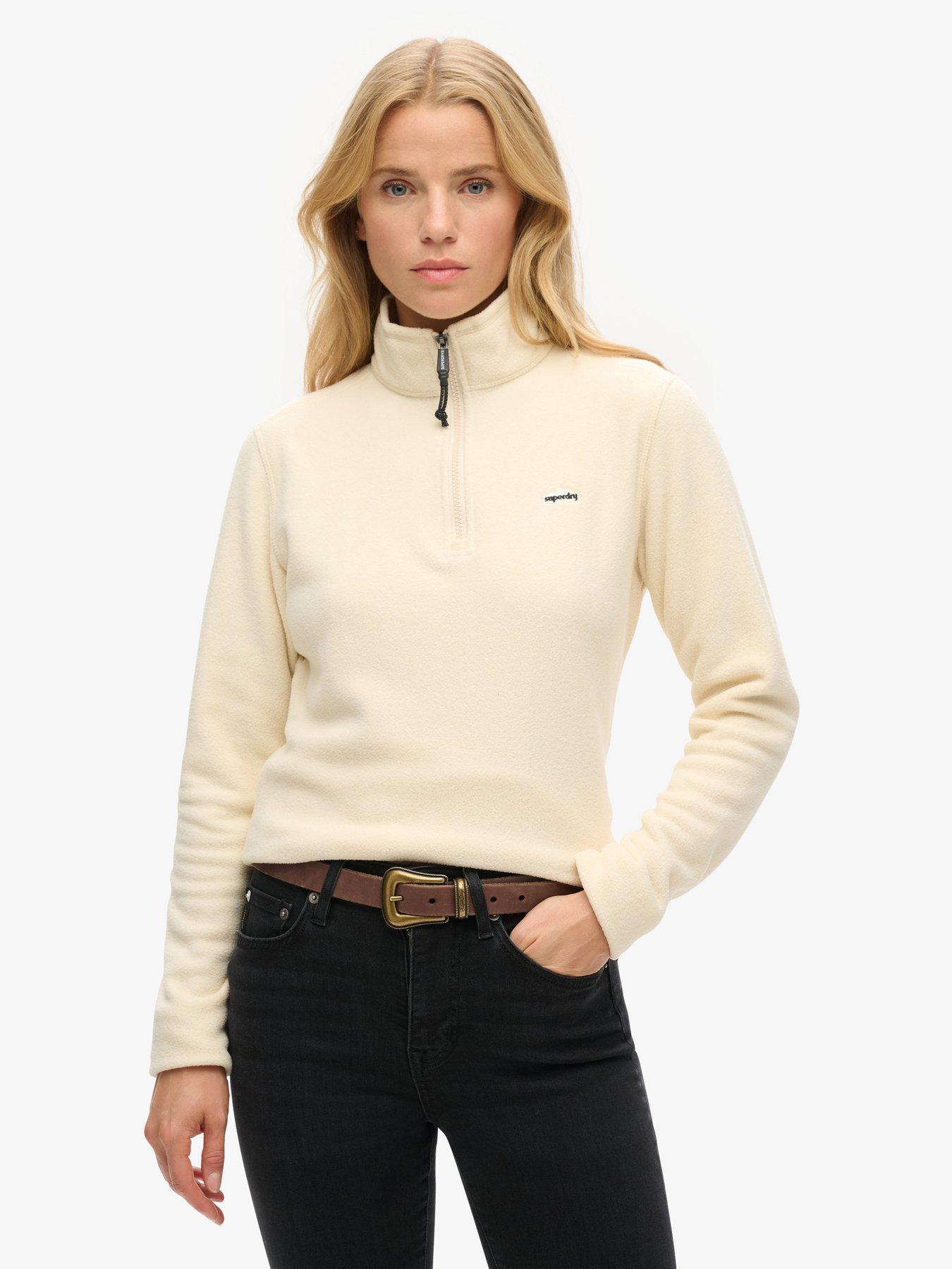 Superdry Polar Half Zip Fleece - Beige