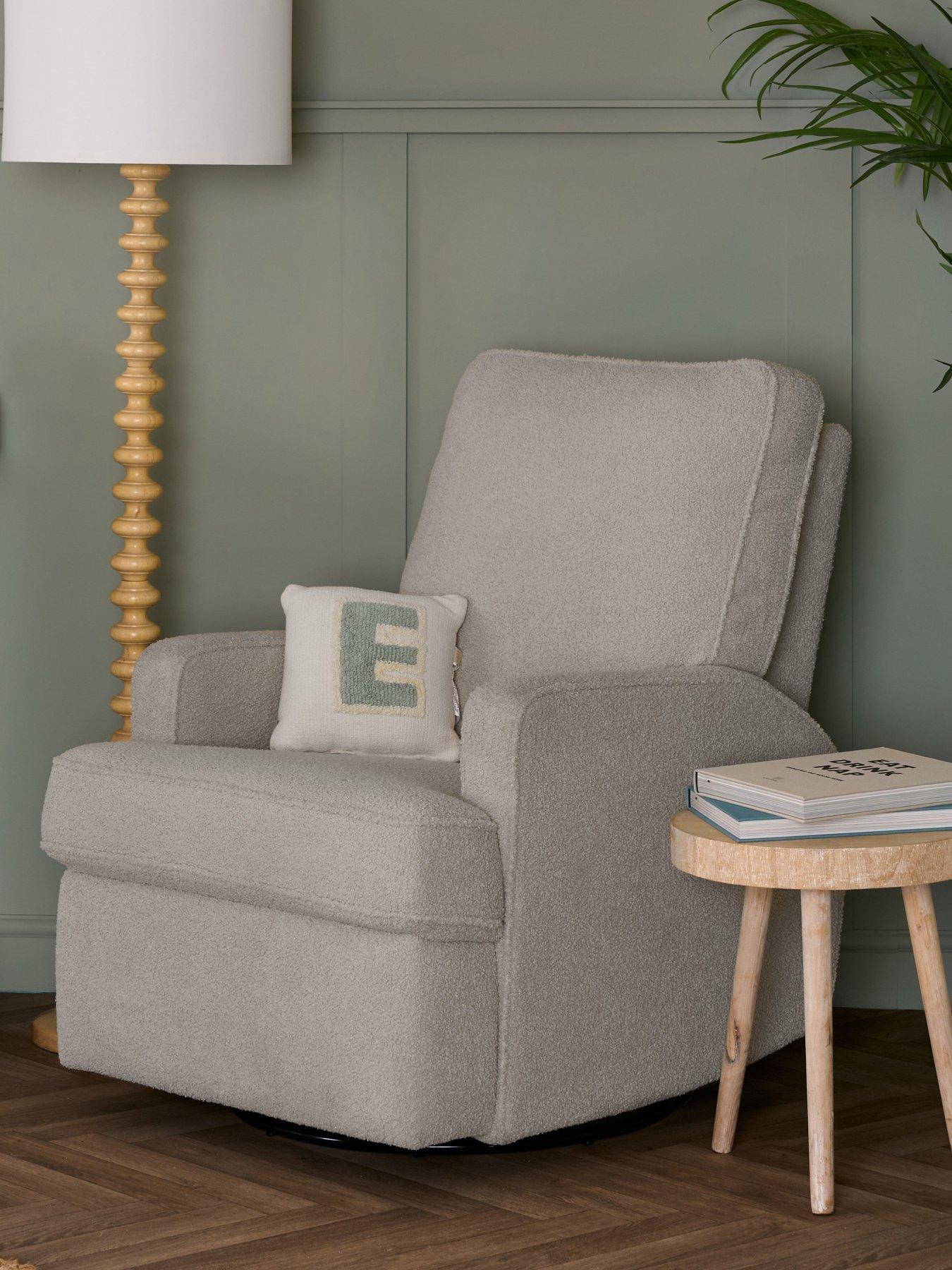 Image 1 of 7 of Obaby Madison Swivel Glider Recliner Chair - Teddy Truffle