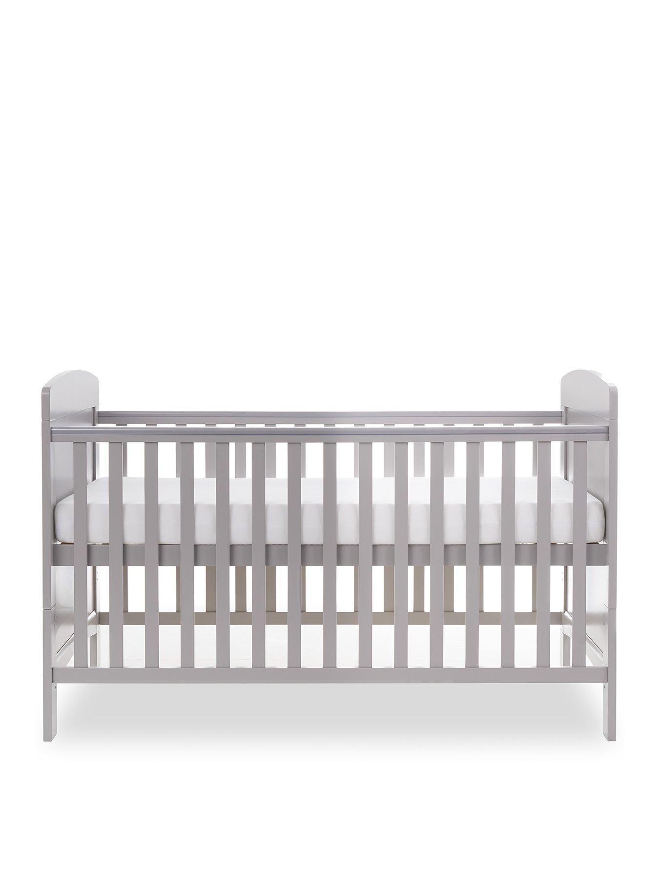 Image 2 of 5 of Obaby Grace Cot Bed + Fibre Mattress - Warm Grey