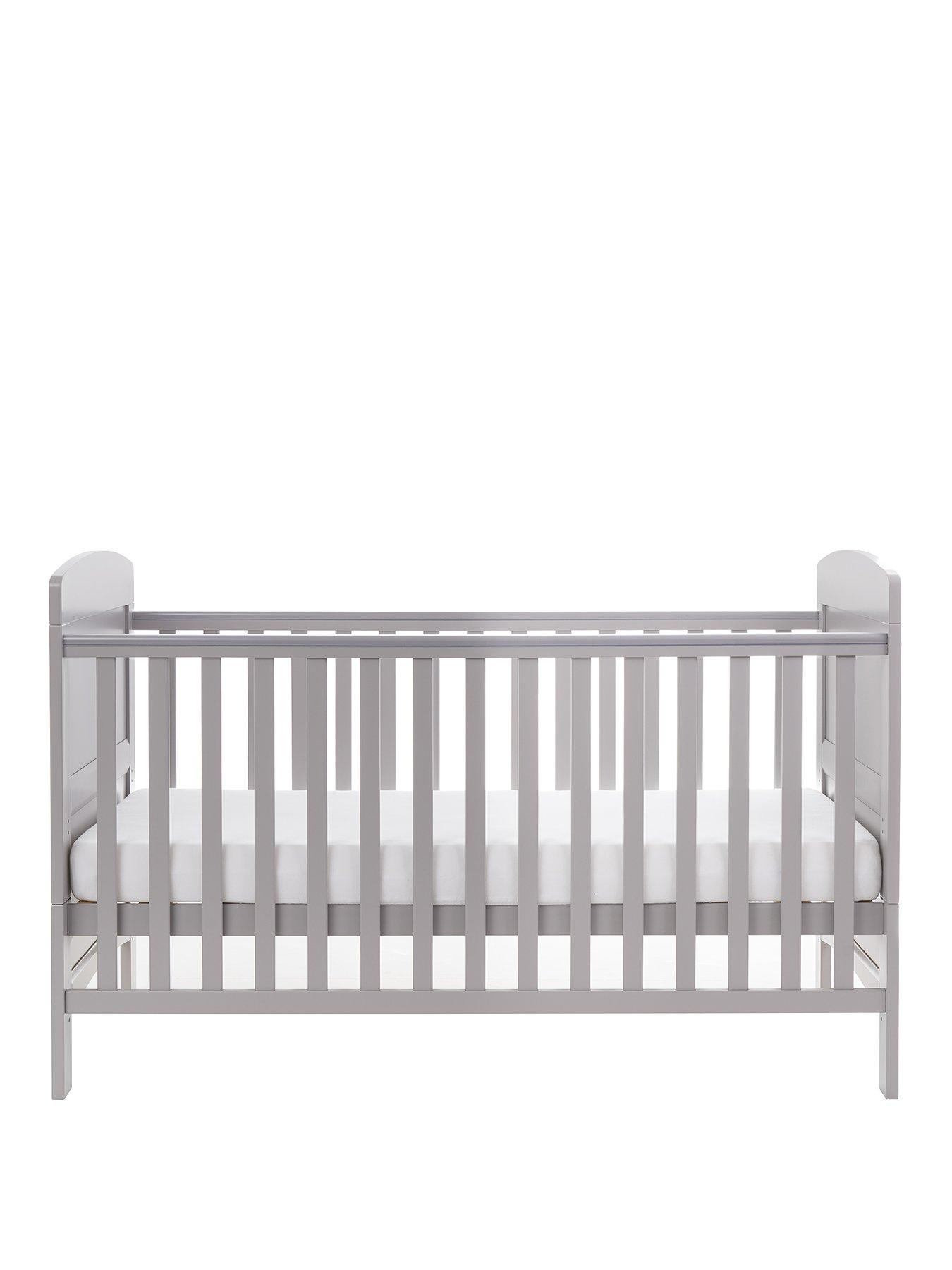 Image 3 of 5 of Obaby Grace Cot Bed + Fibre Mattress - Warm Grey