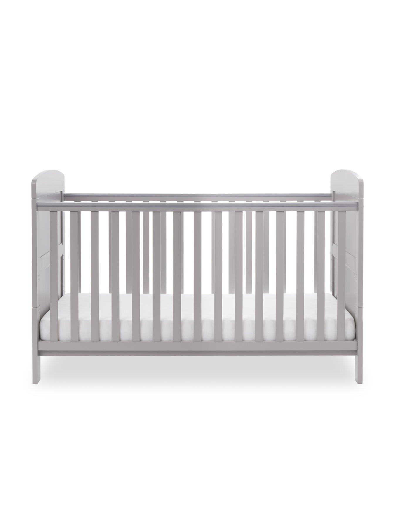 Image 4 of 5 of Obaby Grace Cot Bed + Fibre Mattress - Warm Grey