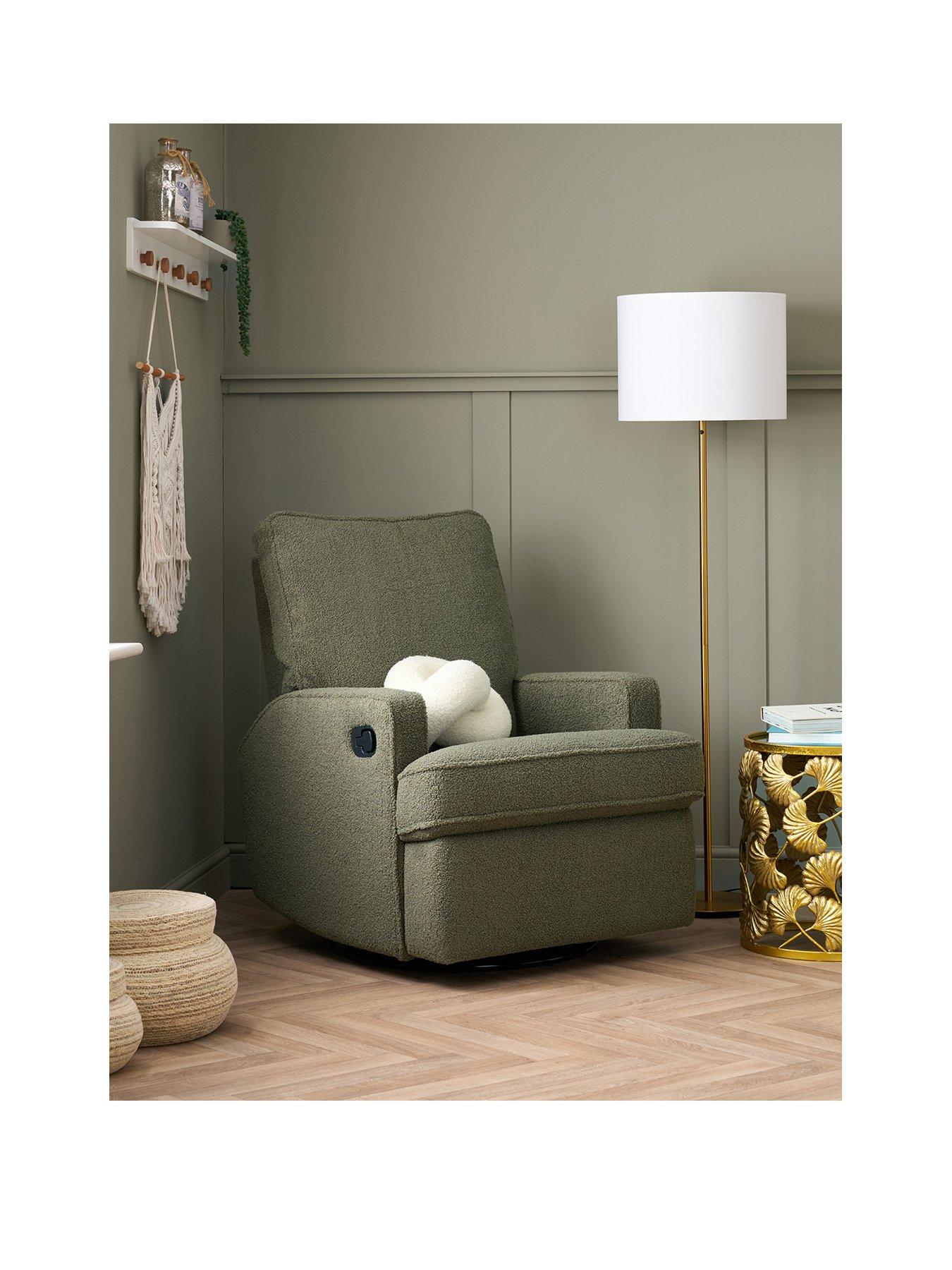 Image 2 of 7 of Obaby Madison Swivel Glider Recliner Chair - Teddy Olive