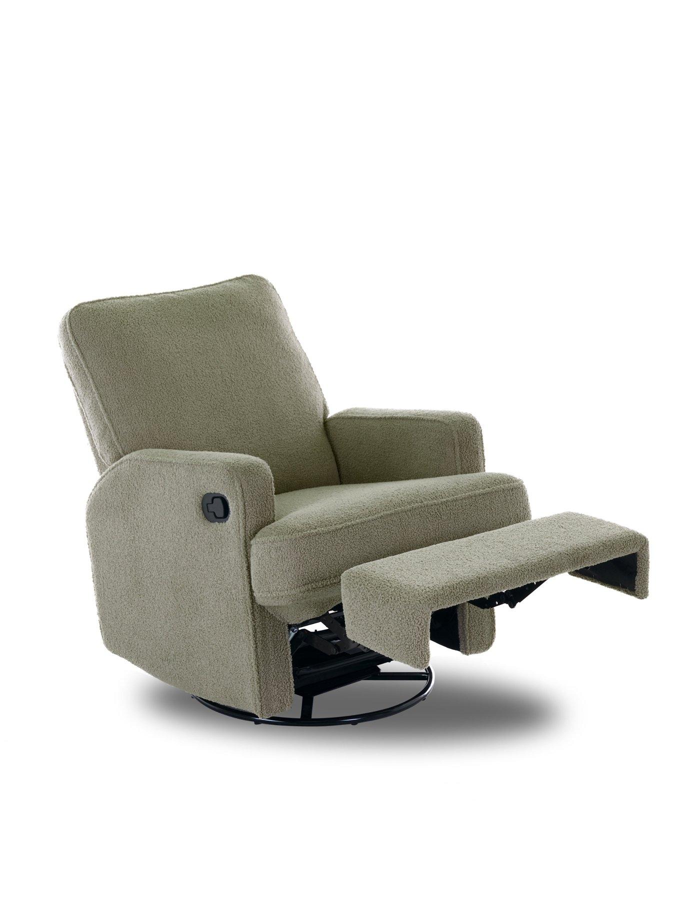 Image 4 of 7 of Obaby Madison Swivel Glider Recliner Chair - Teddy Olive