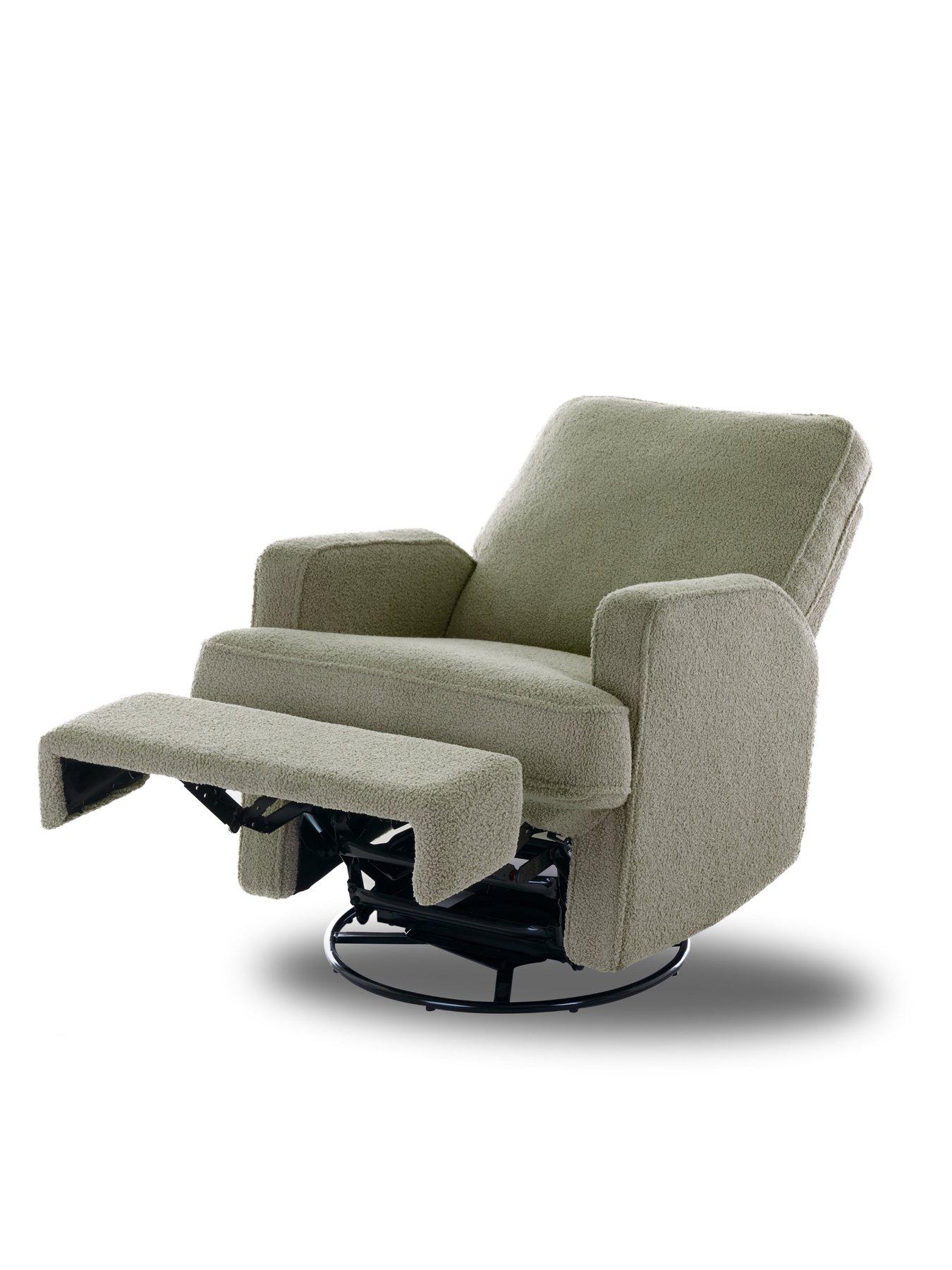 Image 5 of 7 of Obaby Madison Swivel Glider Recliner Chair - Teddy Olive