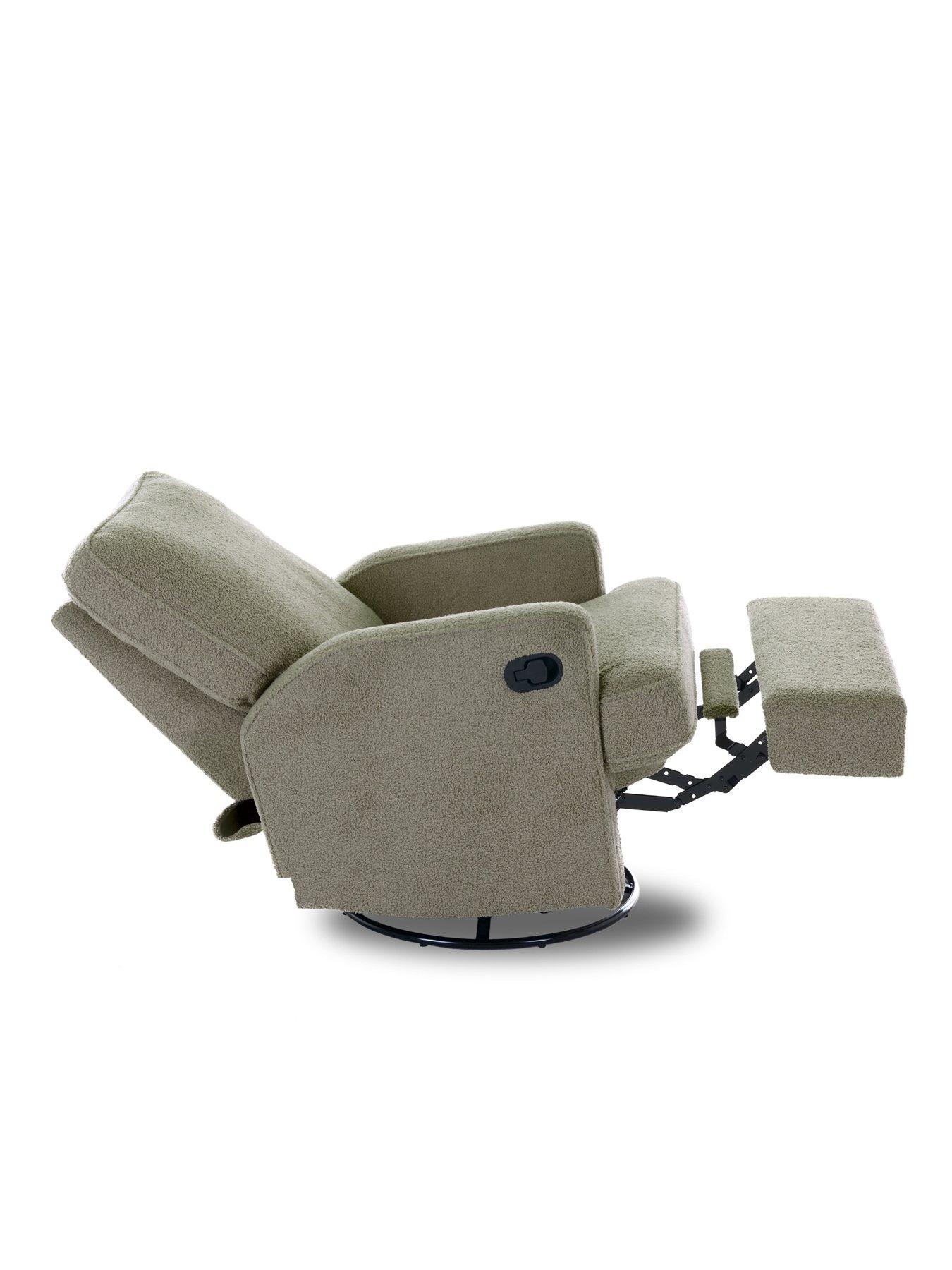 Image 6 of 7 of Obaby Madison Swivel Glider Recliner Chair - Teddy Olive