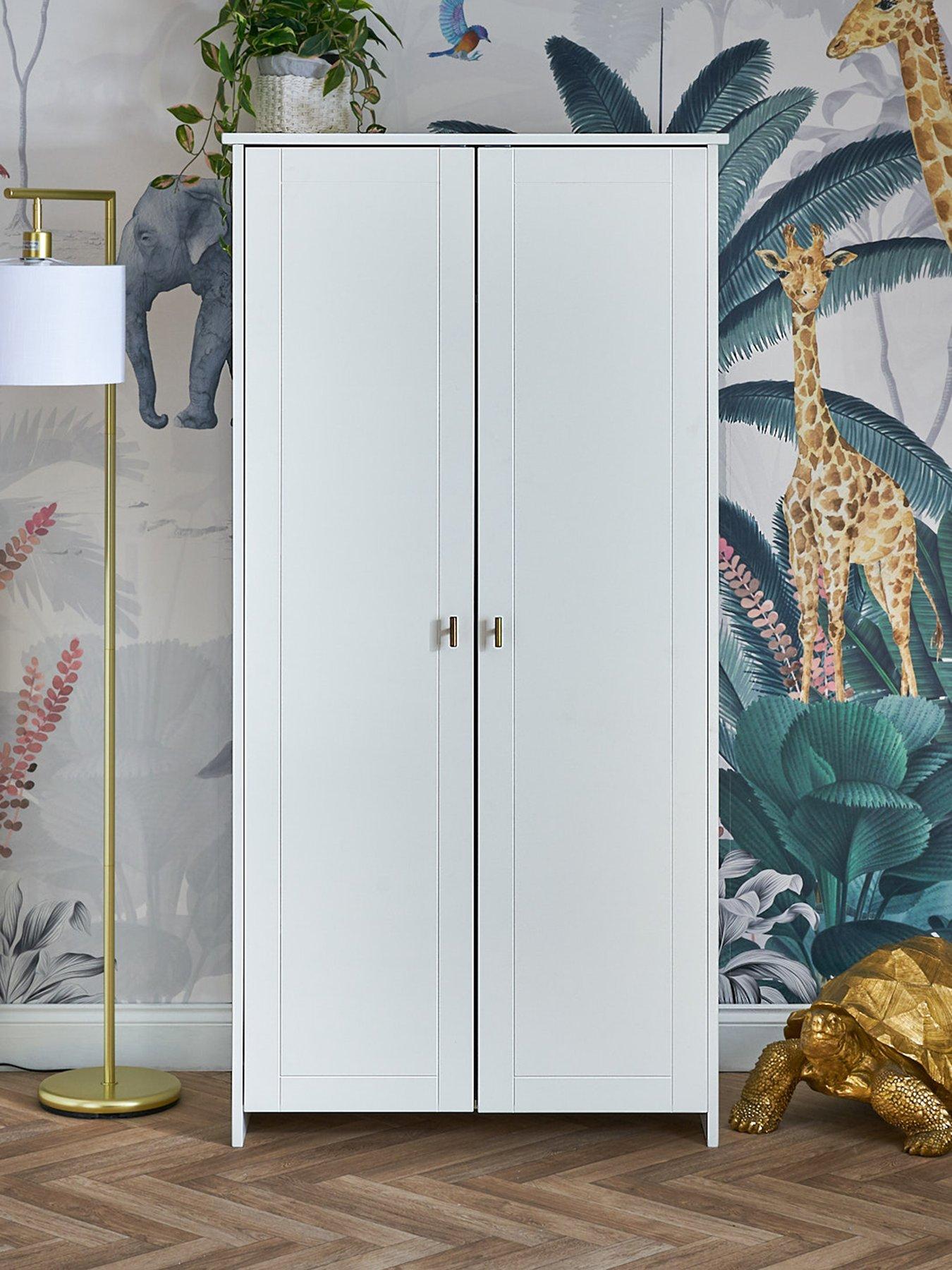 undefined Evie Double Wardrobe - White