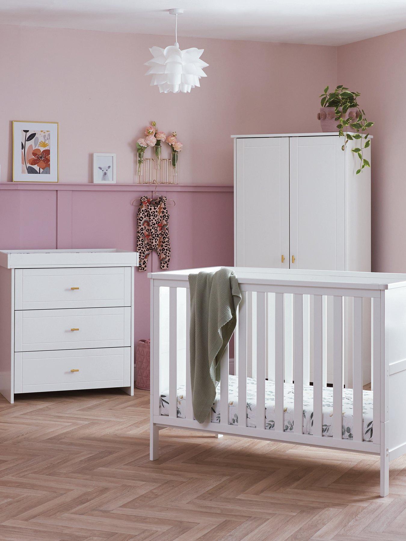 Product photograph of Obaby Evie Mini 3 Piece Room Set - White from very.co.uk