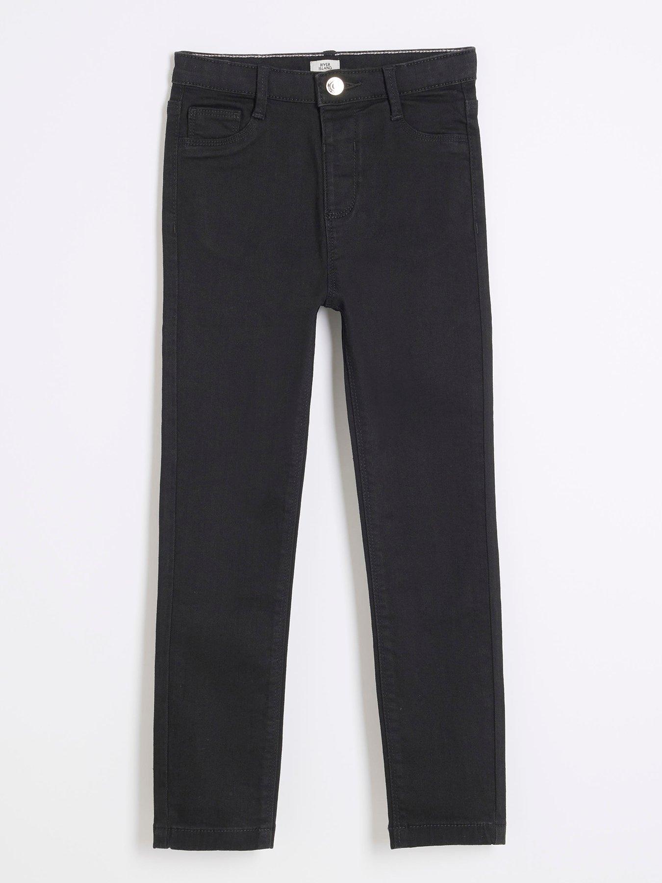 undefined Girls Denim Skinny Jeans - Black