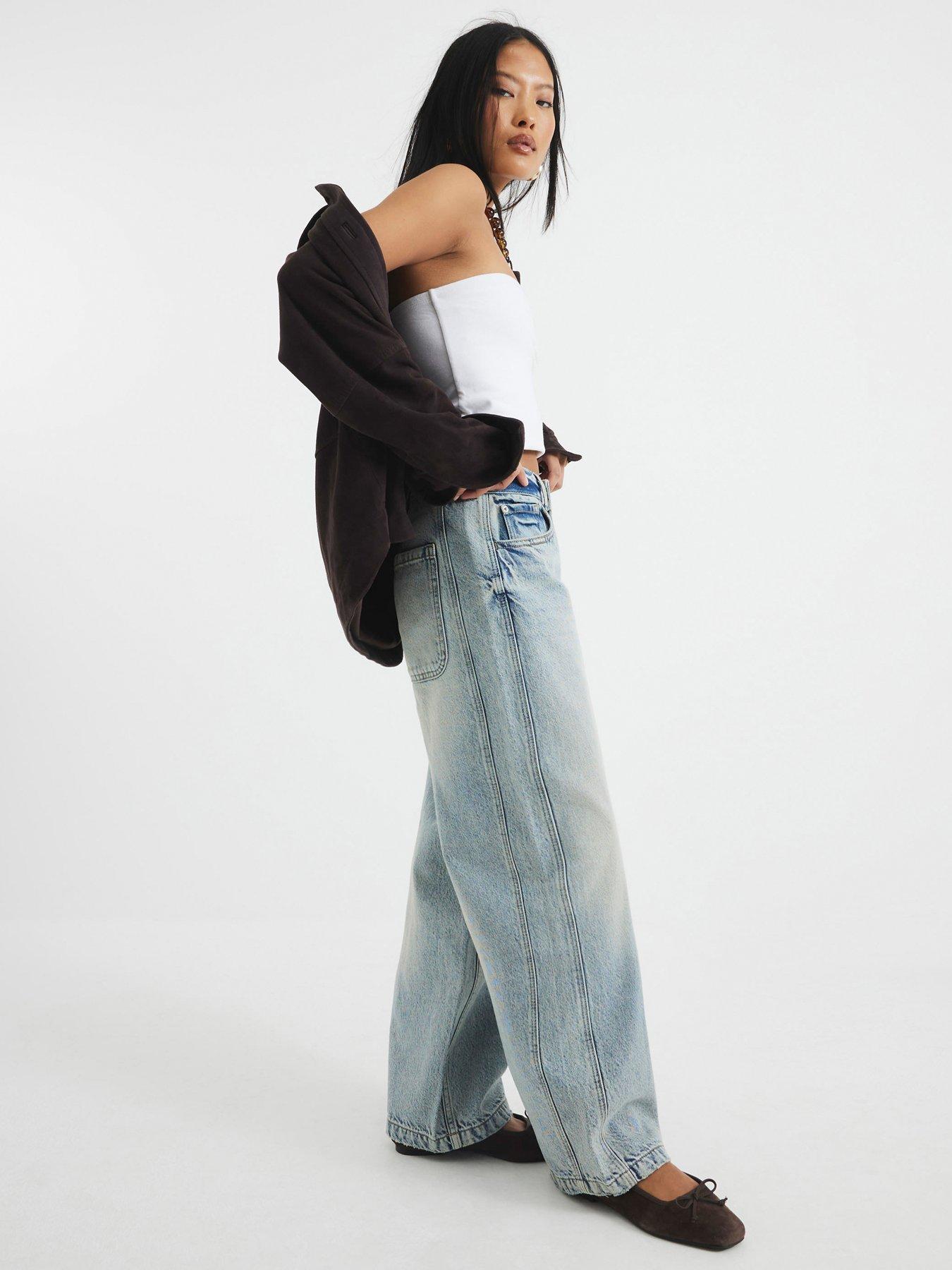 undefined Petite Balloon Jean - Light Denim
