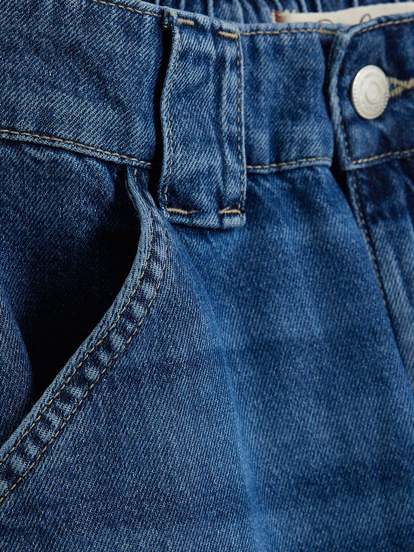 Image 6 of 6 of River Island Wide Leg Palazzo Trouser - Medium Denim