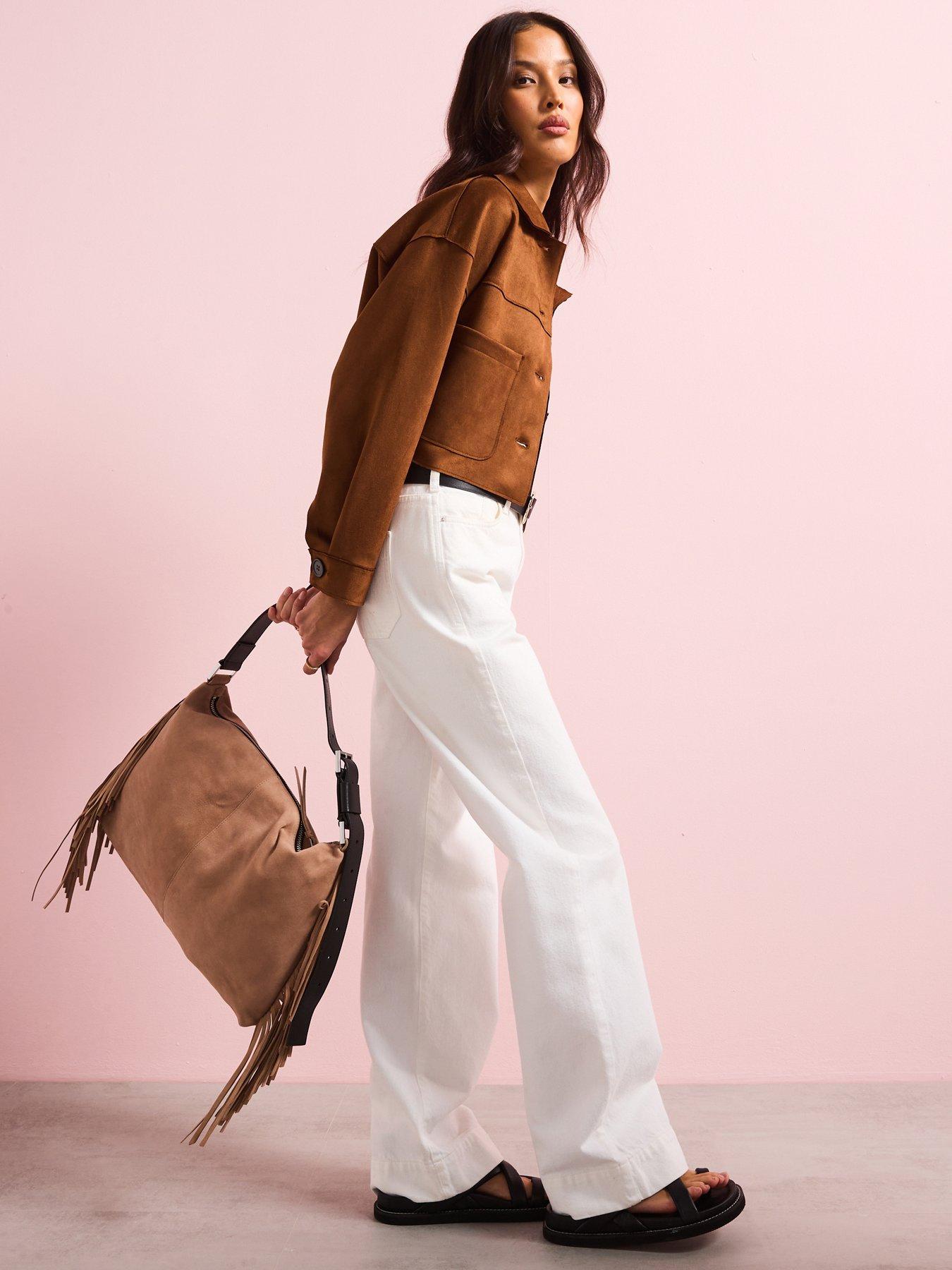 undefined Suedette Overshirt - Brown