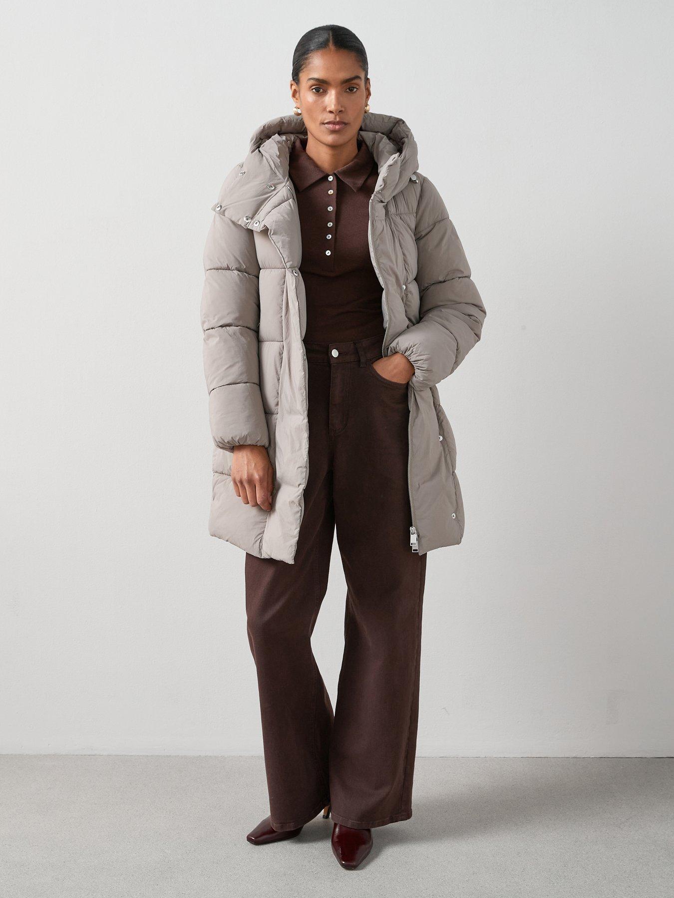 Image 1 of 7 of The Very Collection Asymmetric Padded Coat - Mink