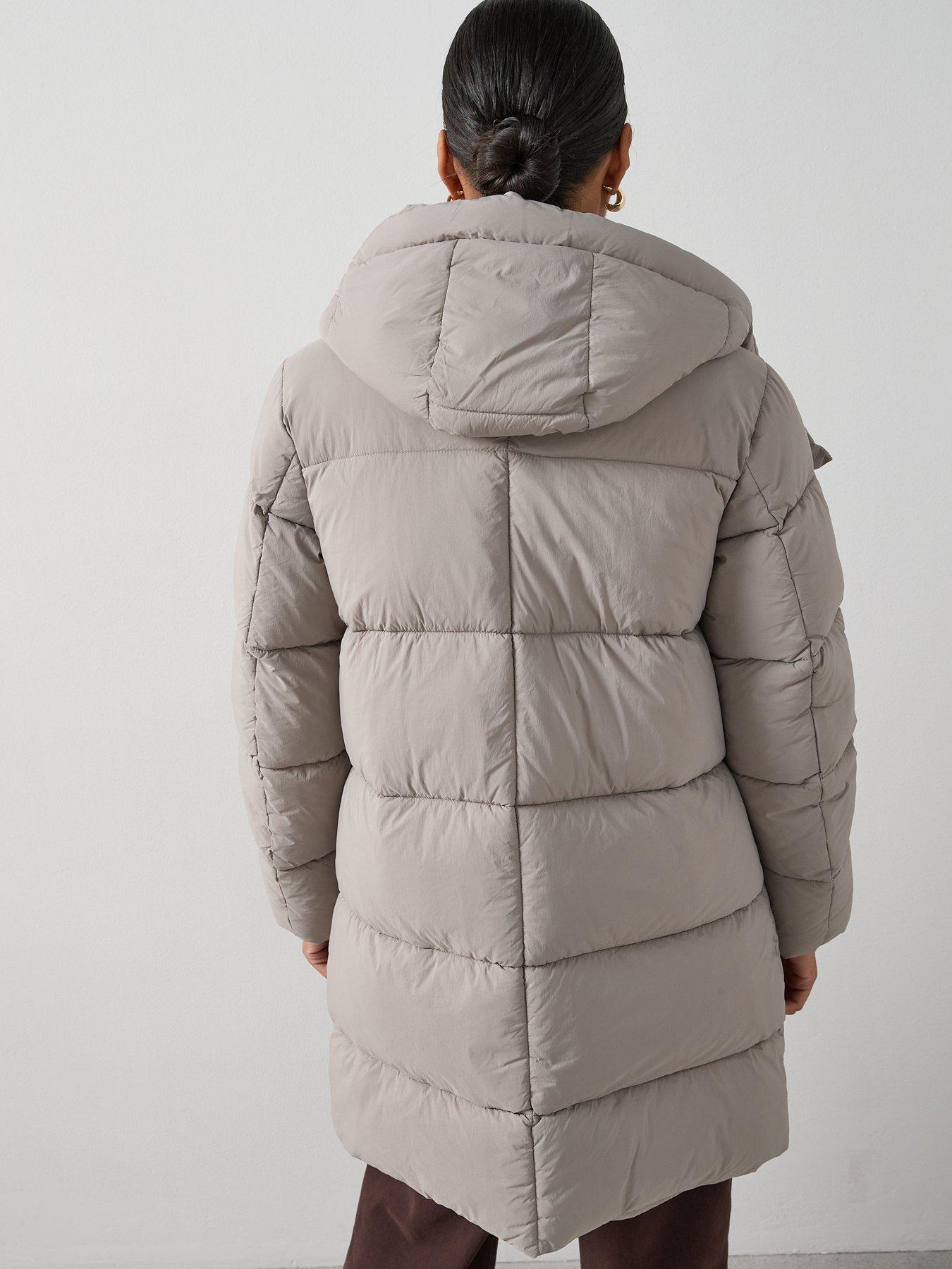 Image 2 of 7 of The Very Collection Asymmetric Padded Coat - Mink