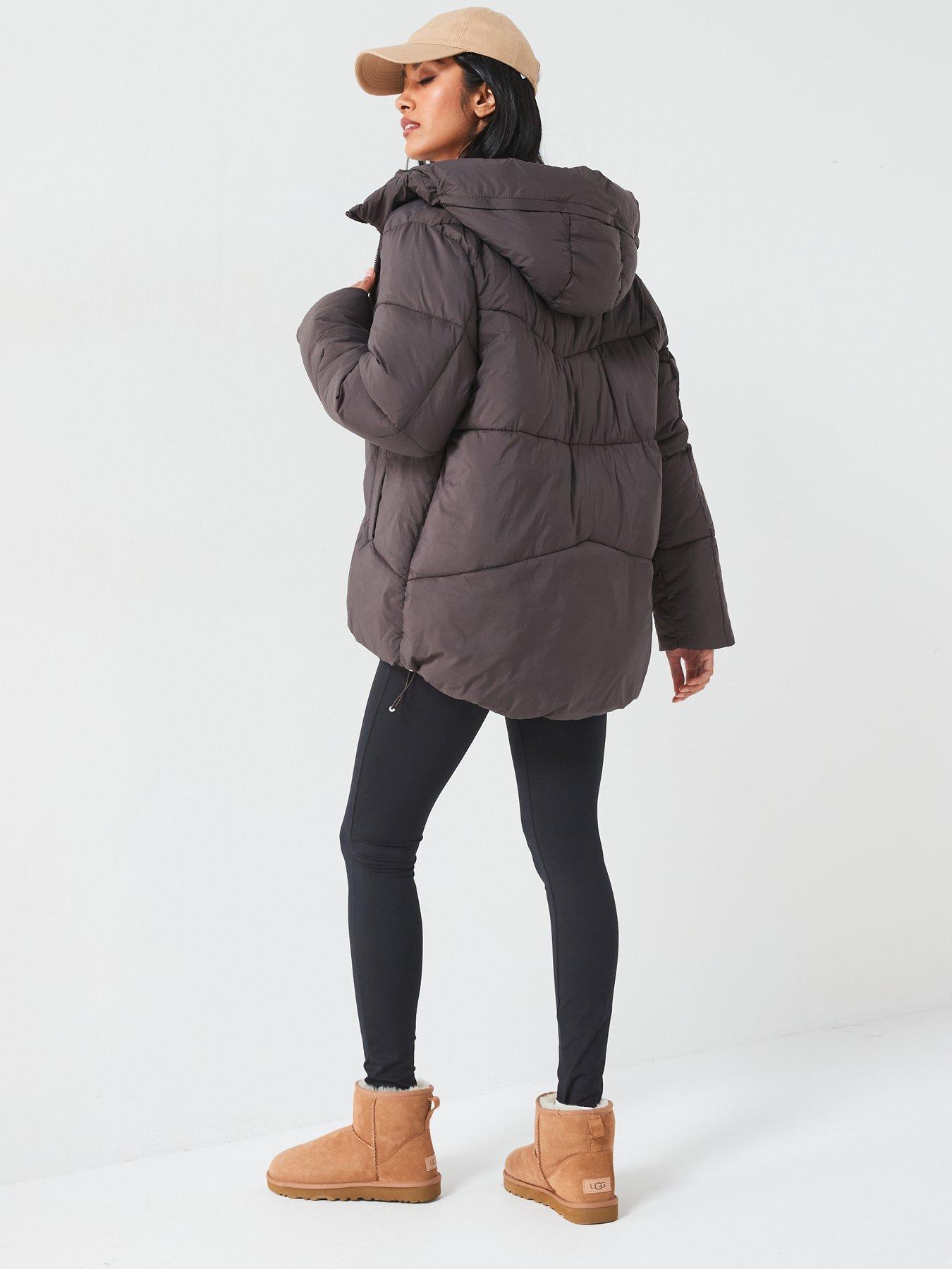 Image 2 of 6 of The Very Collection Short Hooded Padded Jacket - Brown