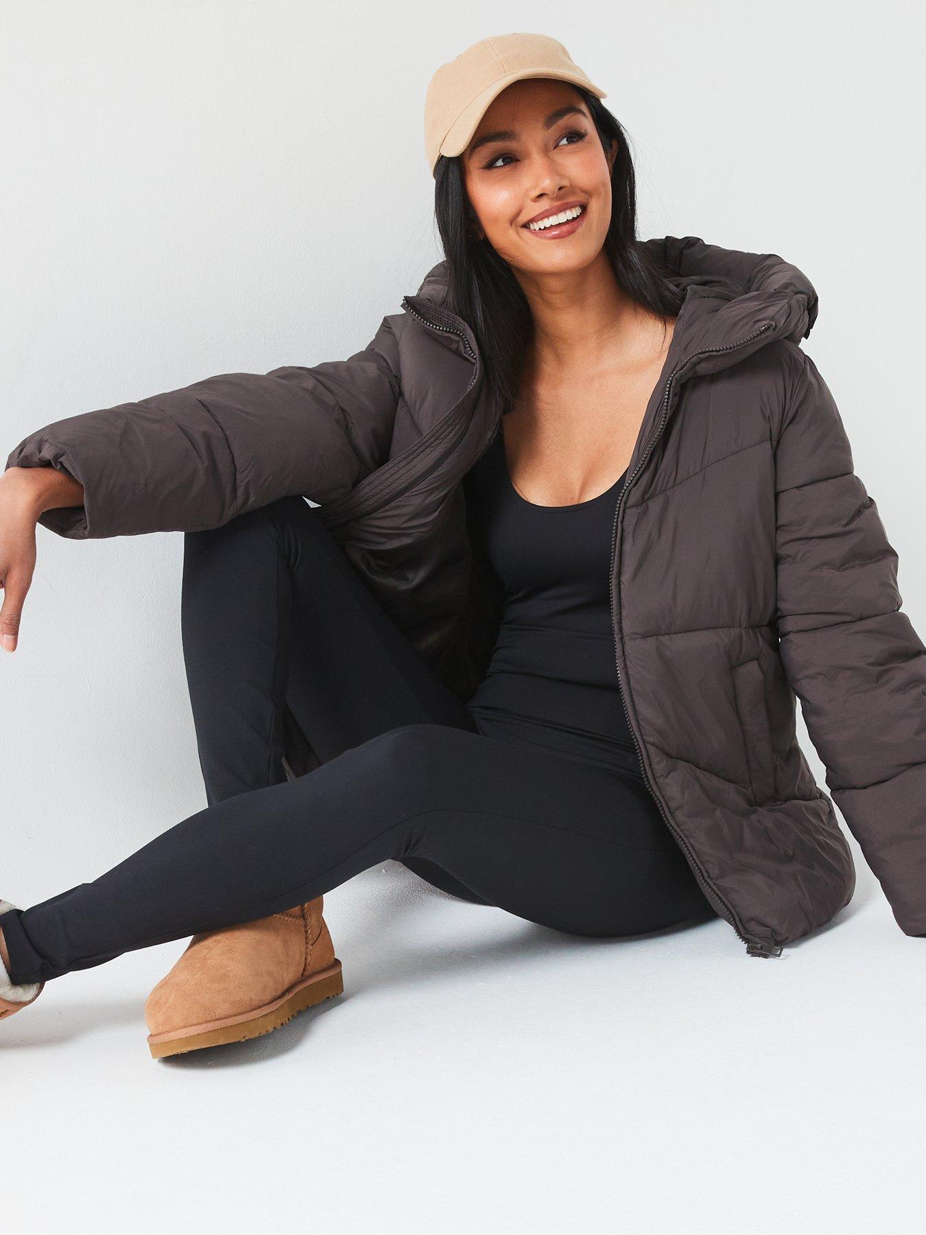 Image 5 of 6 of The Very Collection Short Hooded Padded Jacket - Brown