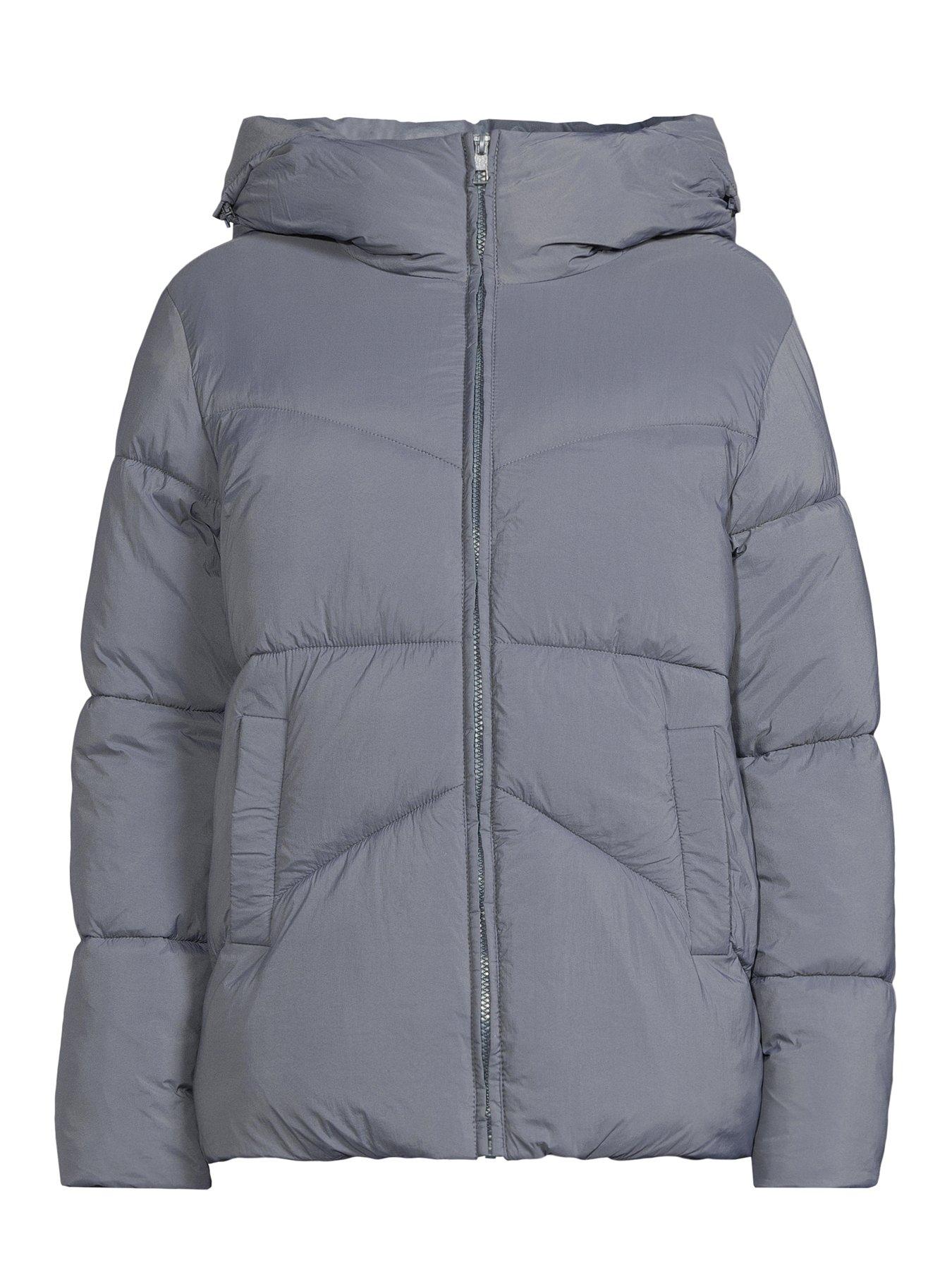 Image 7 of 7 of The Very Collection Short Hooded Padded Jacket - Grey