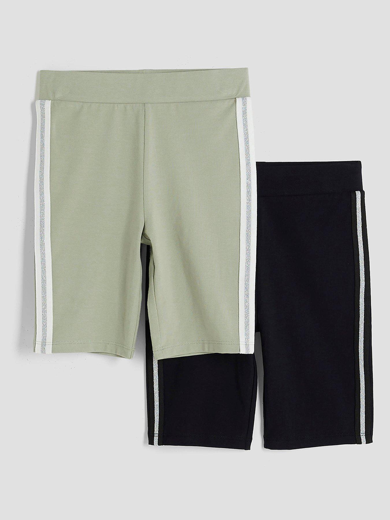 undefined Older Girl Pack Of 2 Cycling Shorts - Khaki