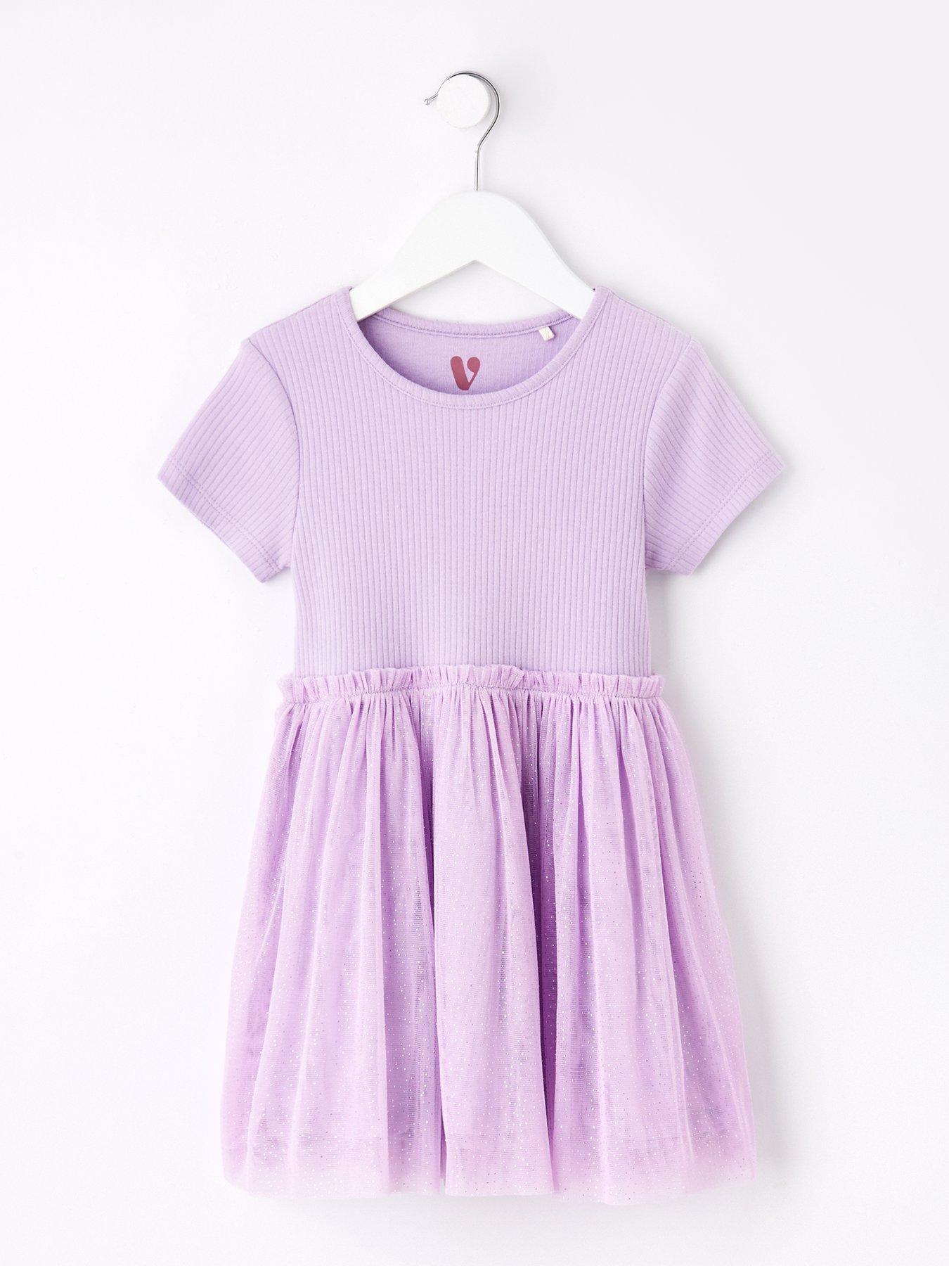 undefined Girls Summer Party Dress - Purple