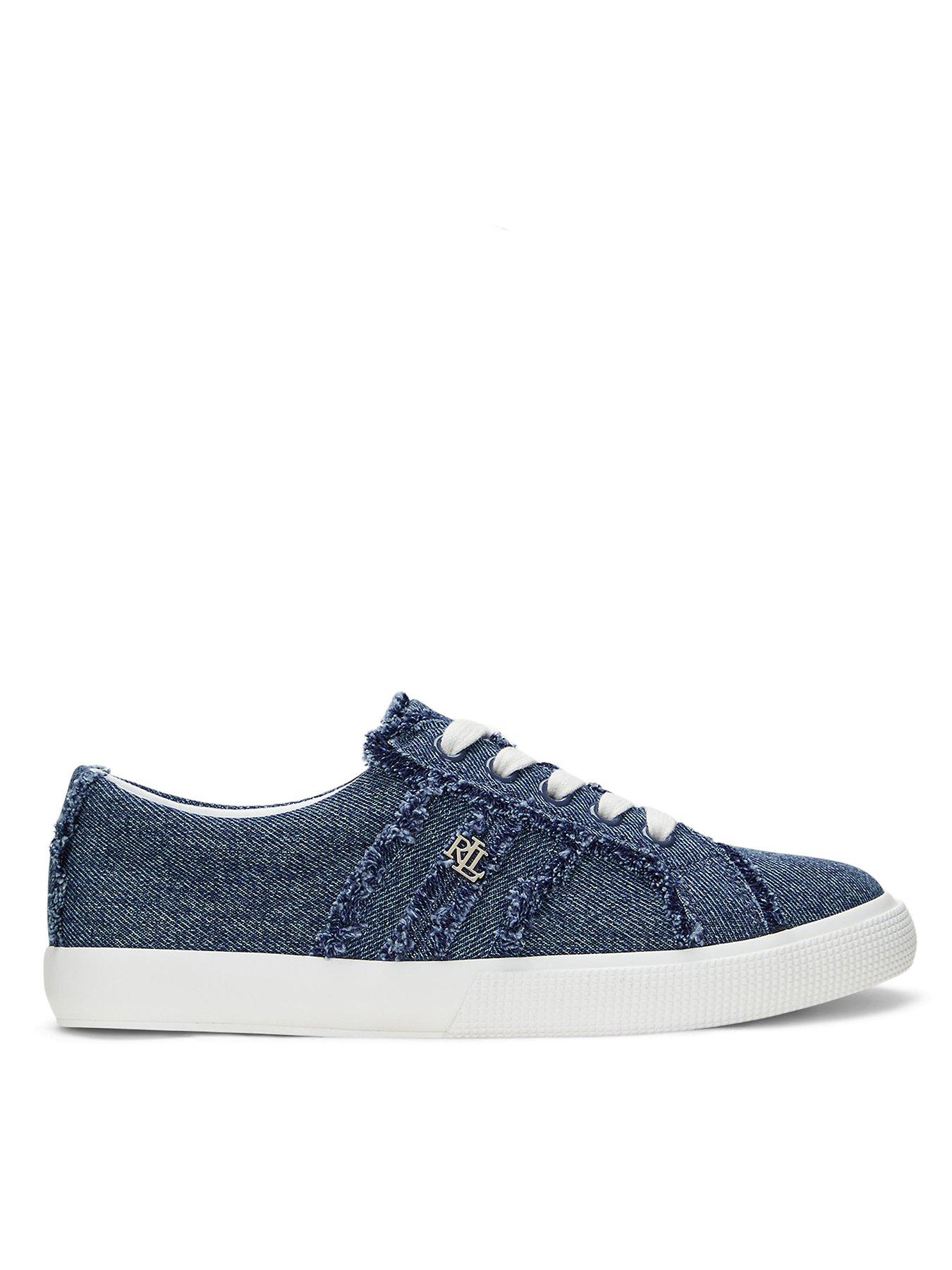 undefined Janson Frayed Denim Trainer - Oxford Blue