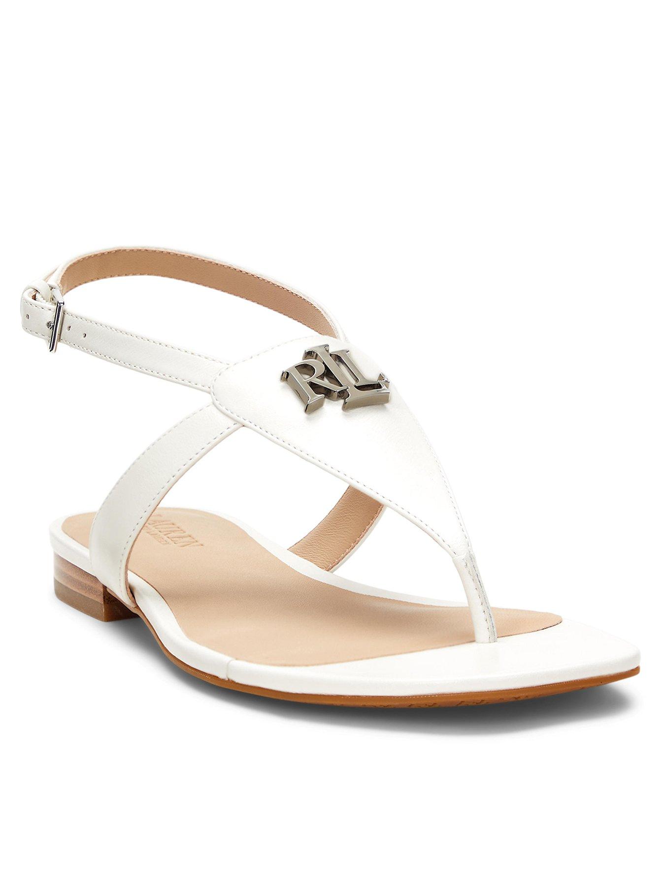 undefined Everley Leather Sandal - White