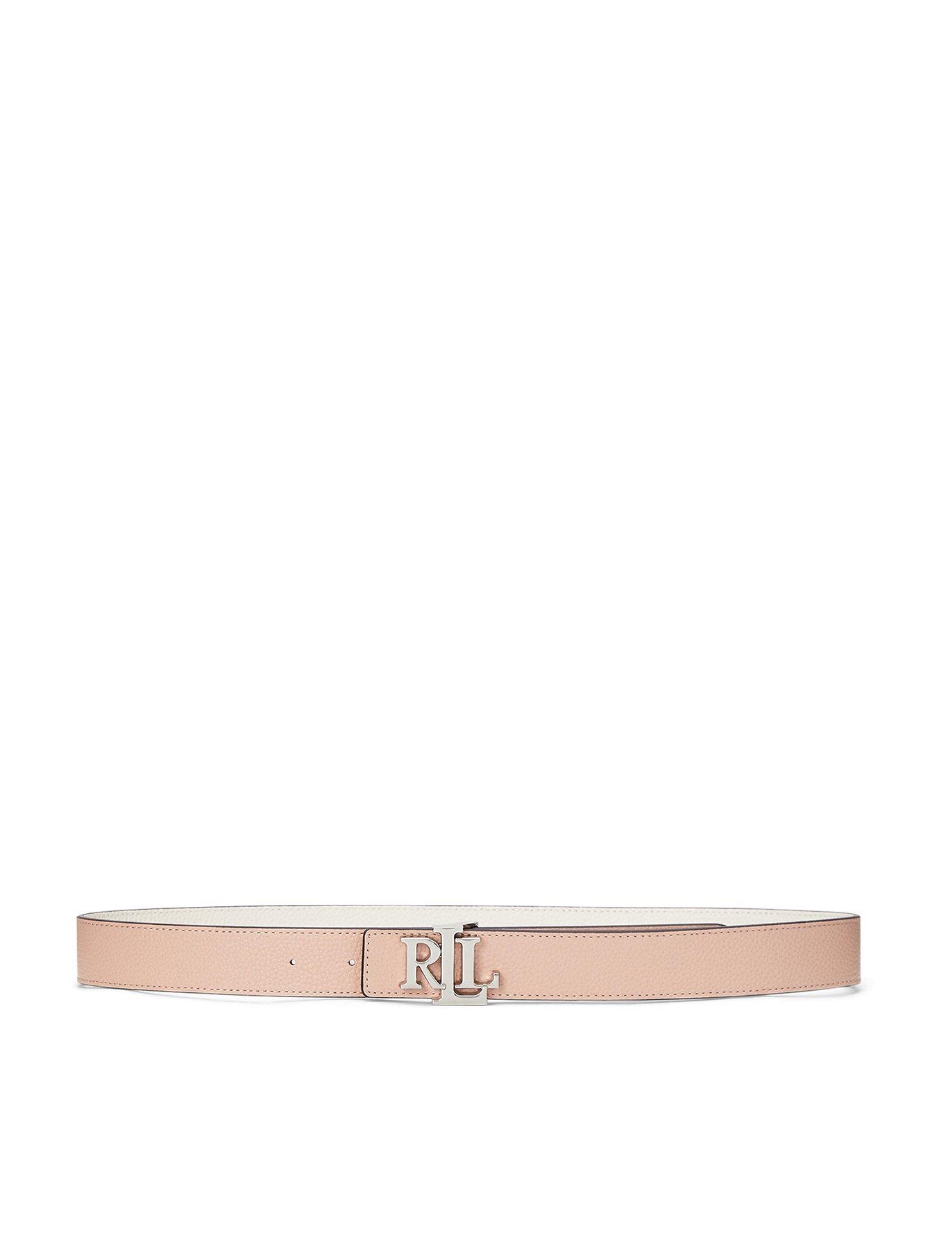 undefined Leather Skinny Belt - Pink