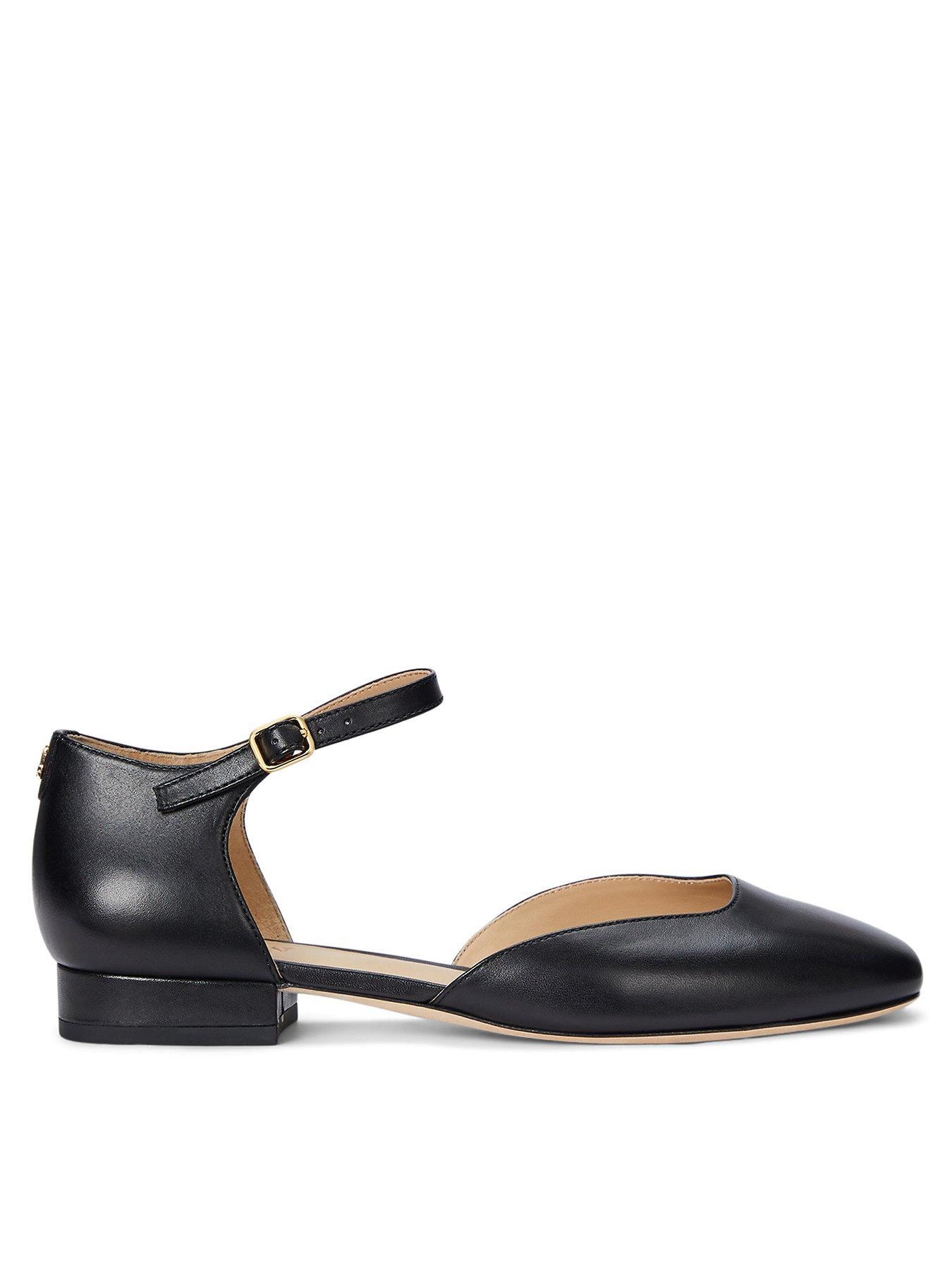 Image of Lauren by Ralph Lauren Emellie Leather Mary Jane - Black, BLACK, Size 6, Women