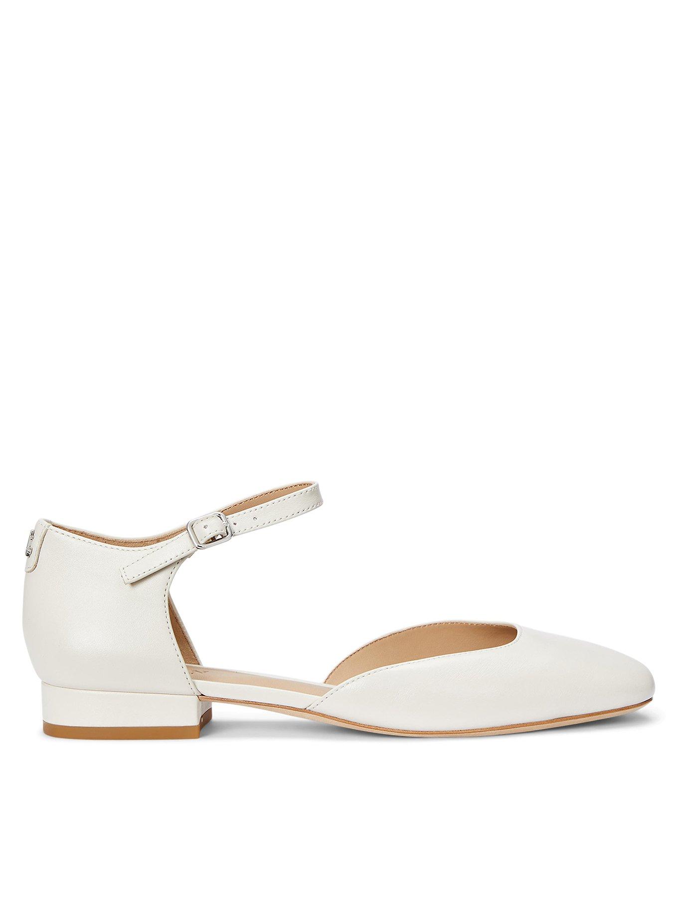 Image of Lauren by Ralph Lauren Emellie Leather Mary Jane - White, WHITE, Size 4, Women