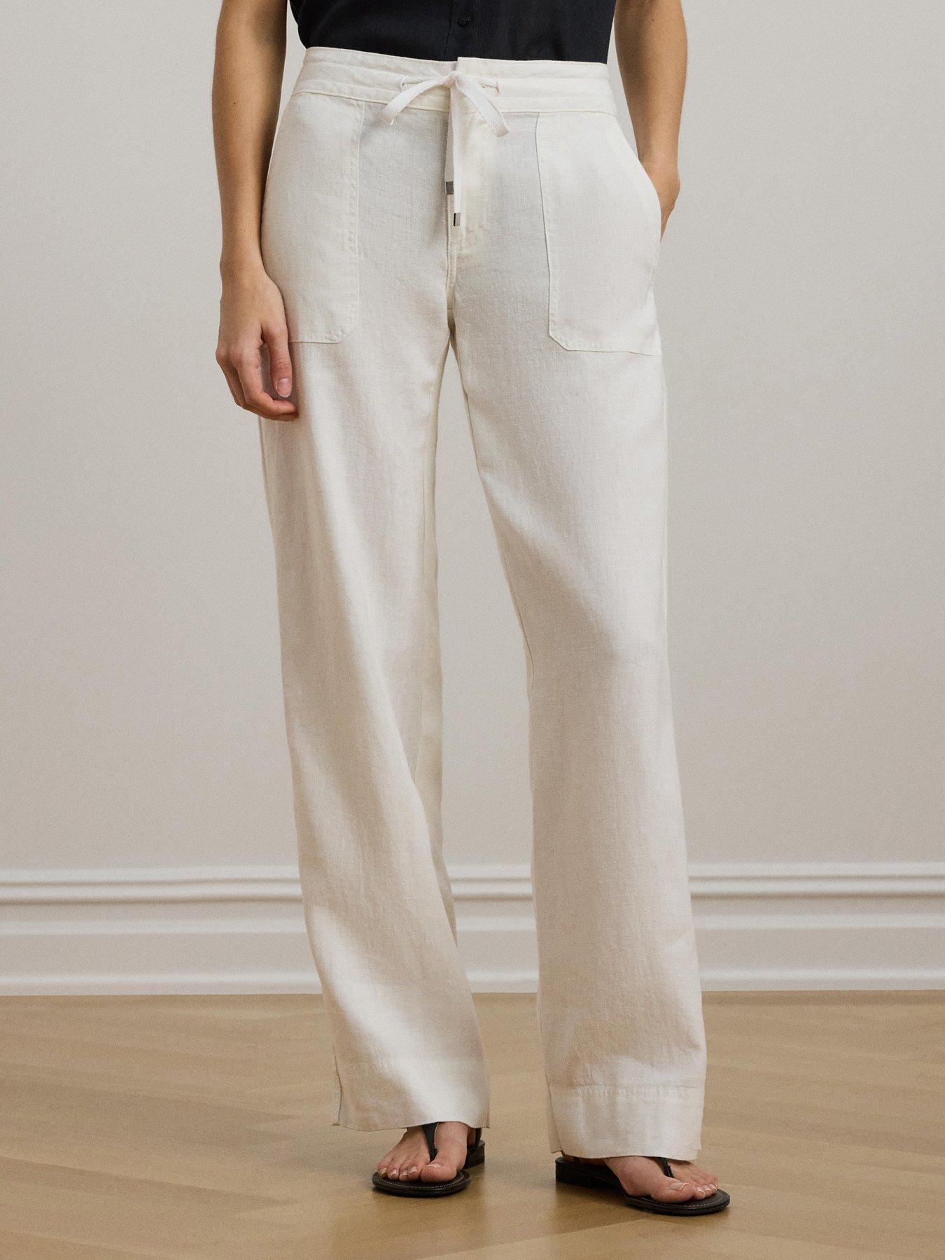undefined Jovonie Wide Leg Trousers - Cream