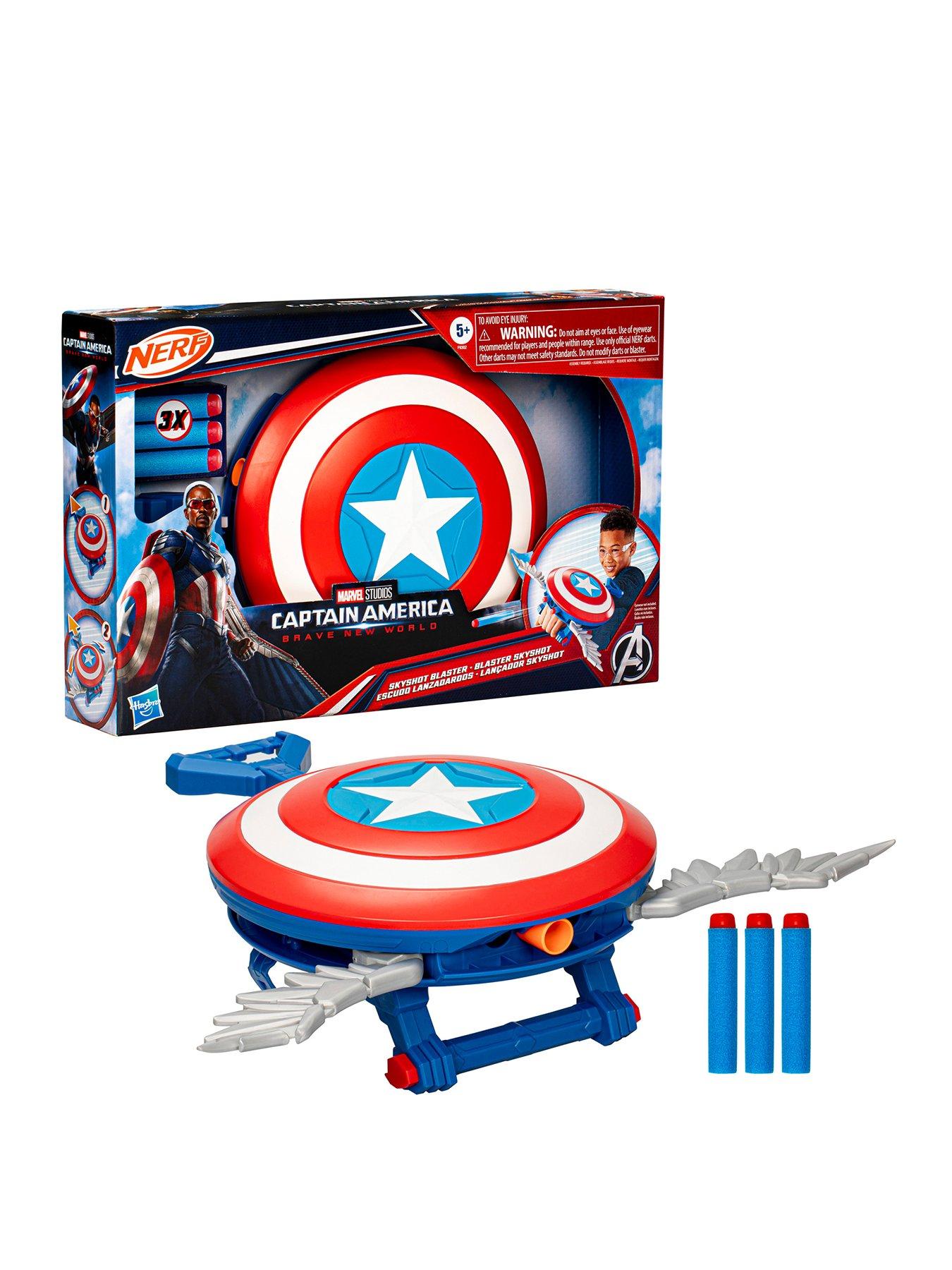 Image 1 of 5 of Marvel Studios Captain America Brave New World NERF Skyshot Blaster