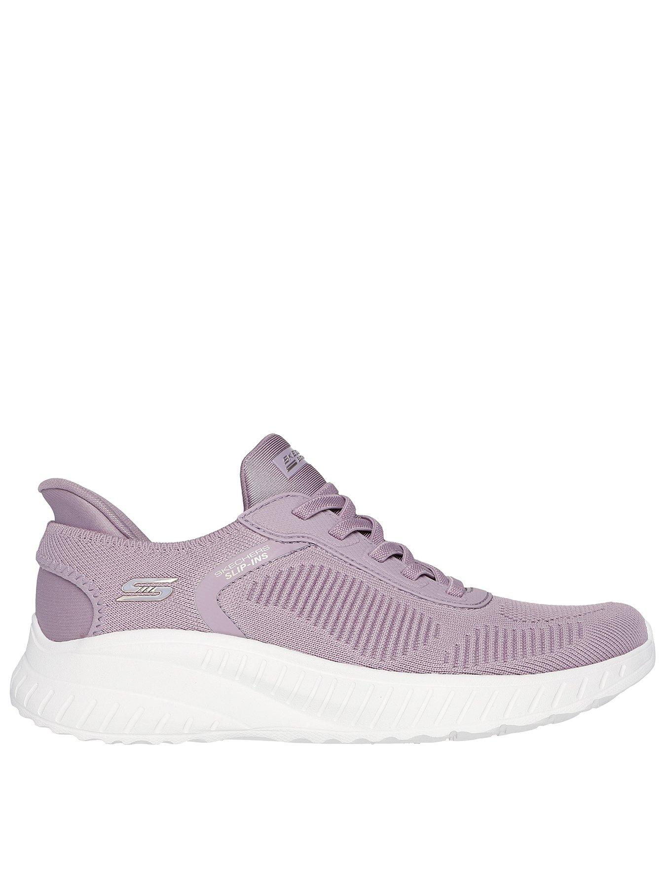 Skechers Wide Fit Bobs Sport Squad Chaos Current Muse Slip-ins Trainer - Lavender