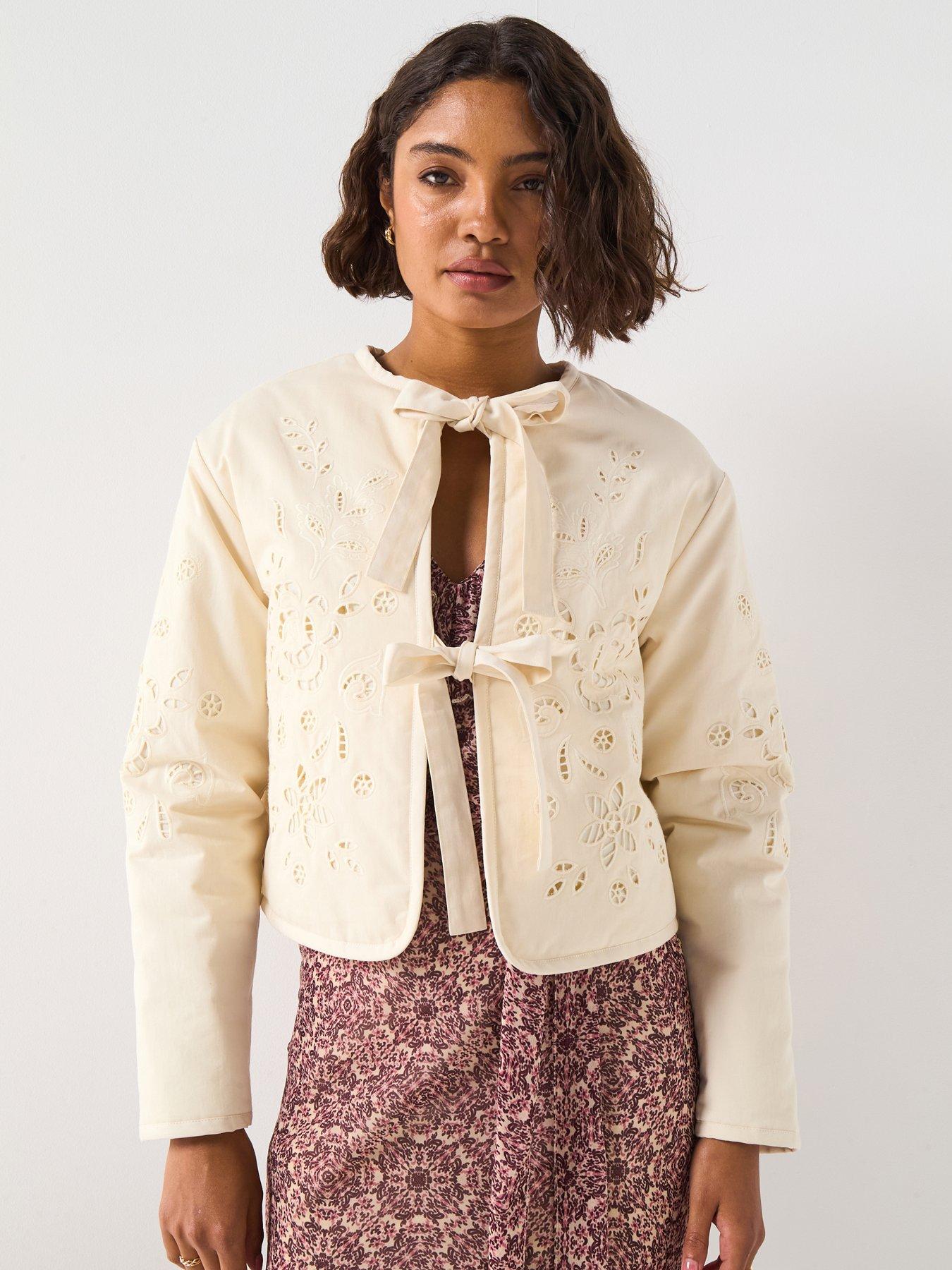 V by Very: Cutwork Jacket - White