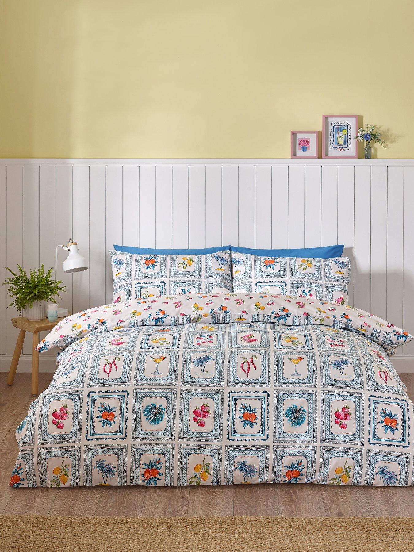 Catherine Lansfield Riviera Tiles Duvet Cover Set