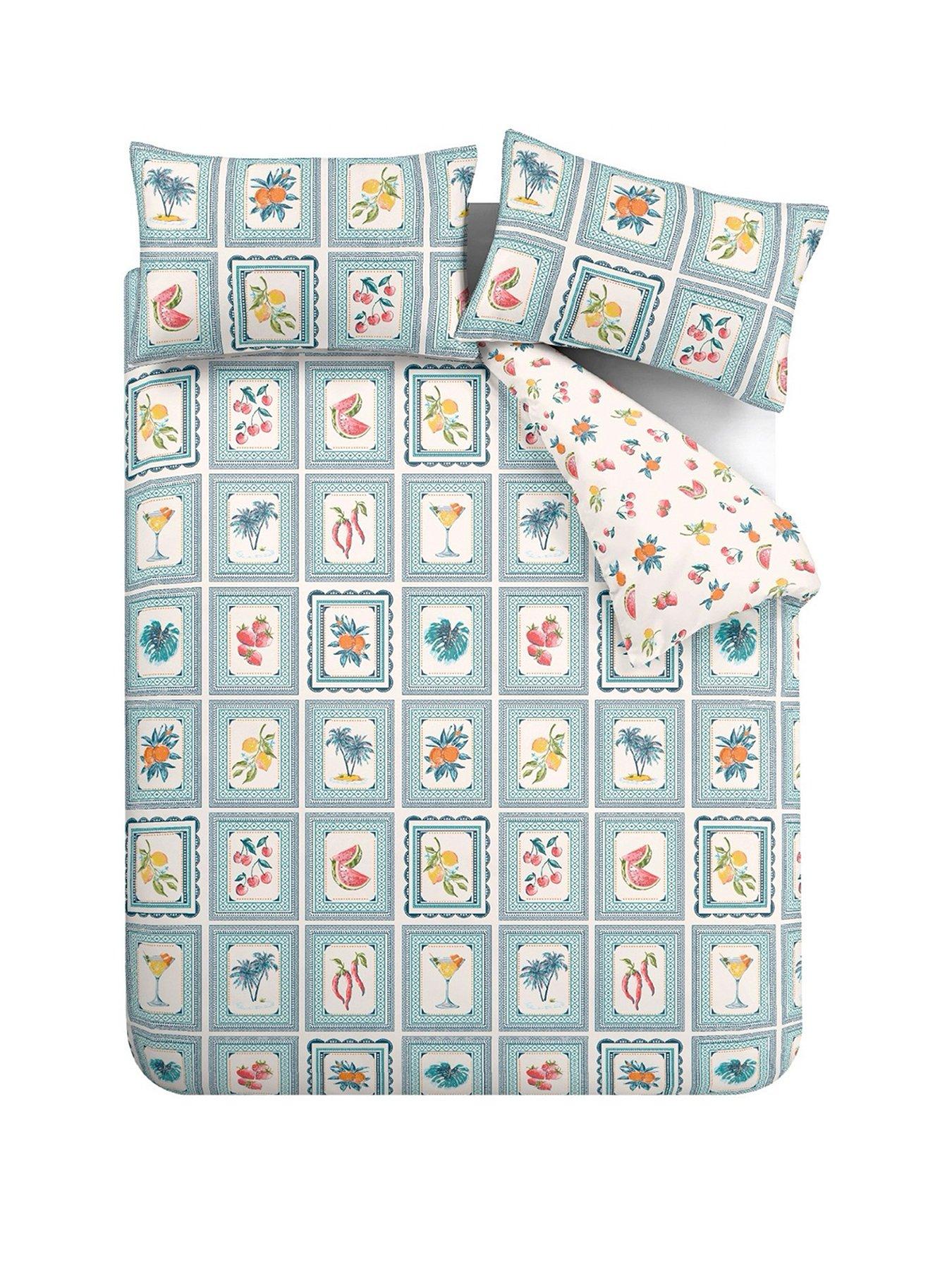 SIGNATURE - Striped Trapunta E Copripiumino, 2 Federe, Colore: Blu