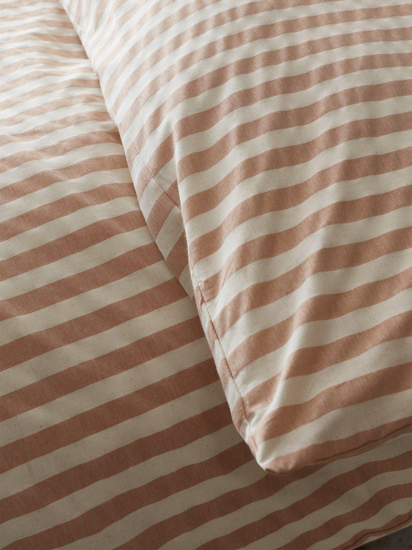 Image 4 of 5 of Pineapple Elephant Zanzibar Yarn Dyed Stripe Duvet Set - Clay