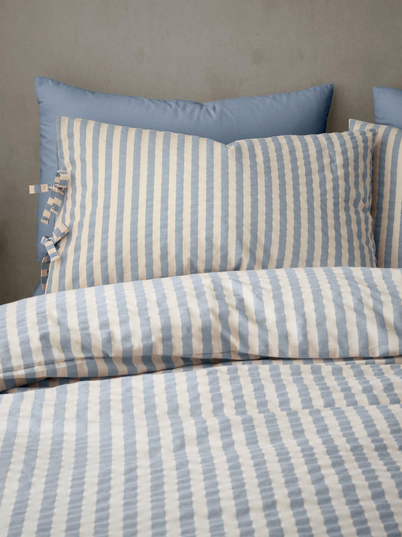 Image 3 of 5 of Pineapple Elephant Zanzibar Yarn Dyed Stripe Duvet Set - Blue