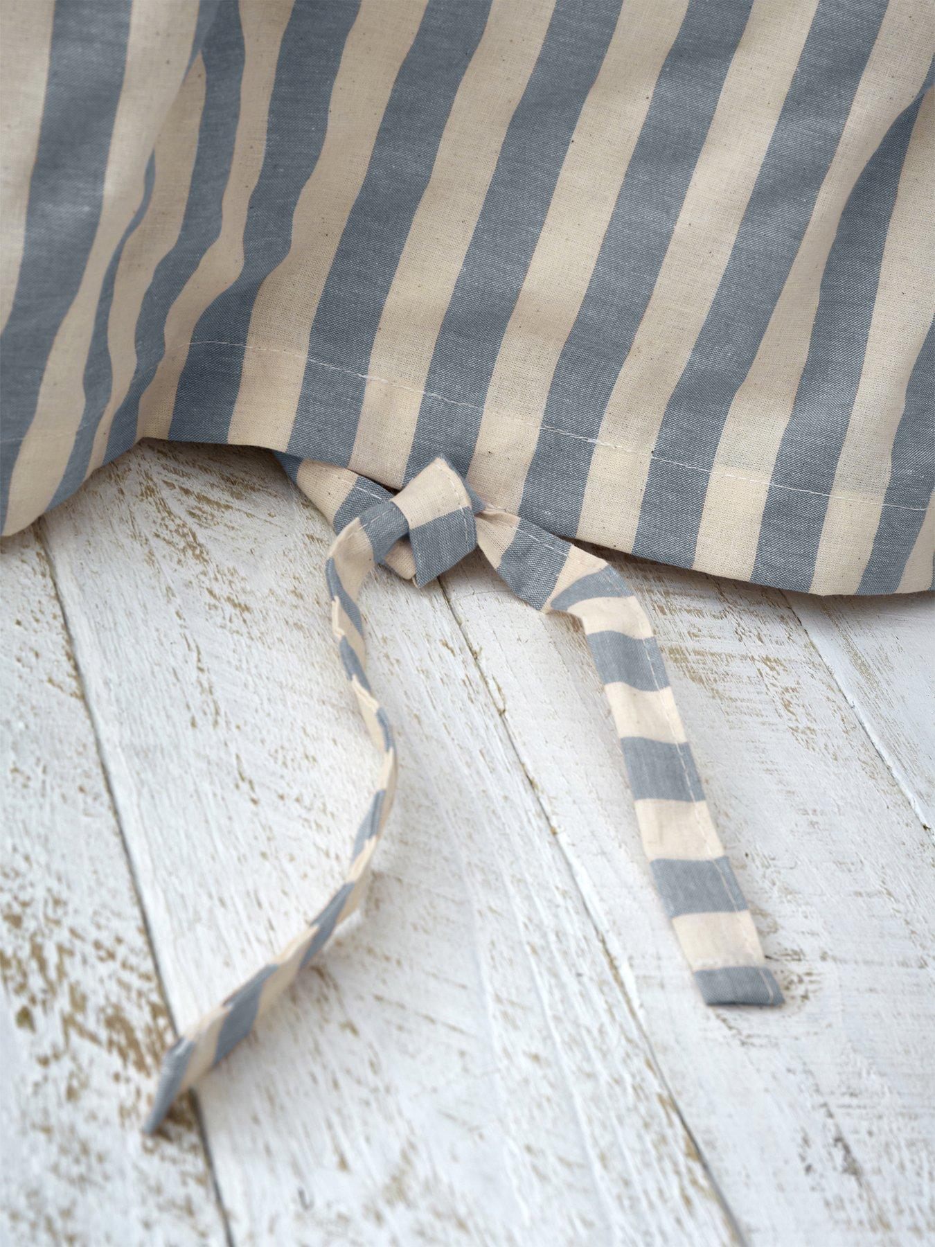 Image 5 of 5 of Pineapple Elephant Zanzibar Yarn Dyed Stripe Duvet Set - Blue