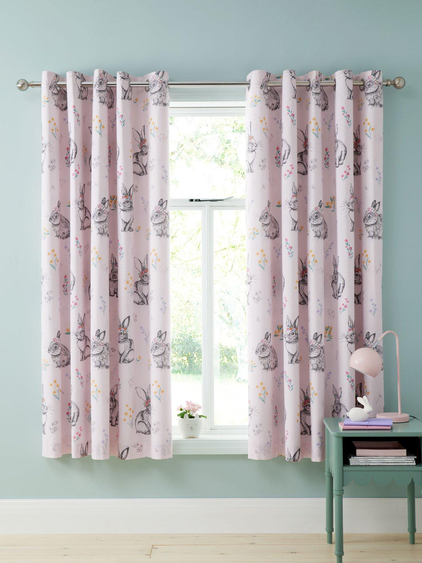 Catherine Lansfield Bunny Tails Eyelet Curtains W168xD183cm(W66xD72inches)