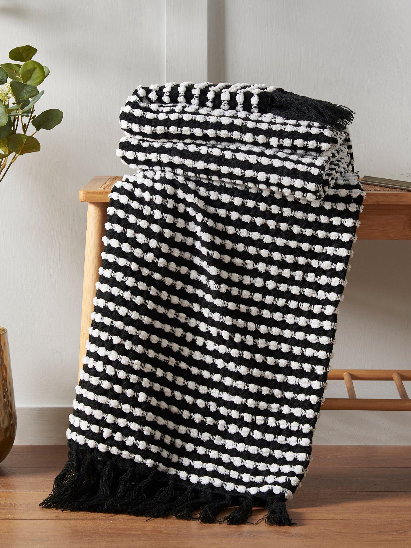 Catherine Lansfield Stab Stitch Throw