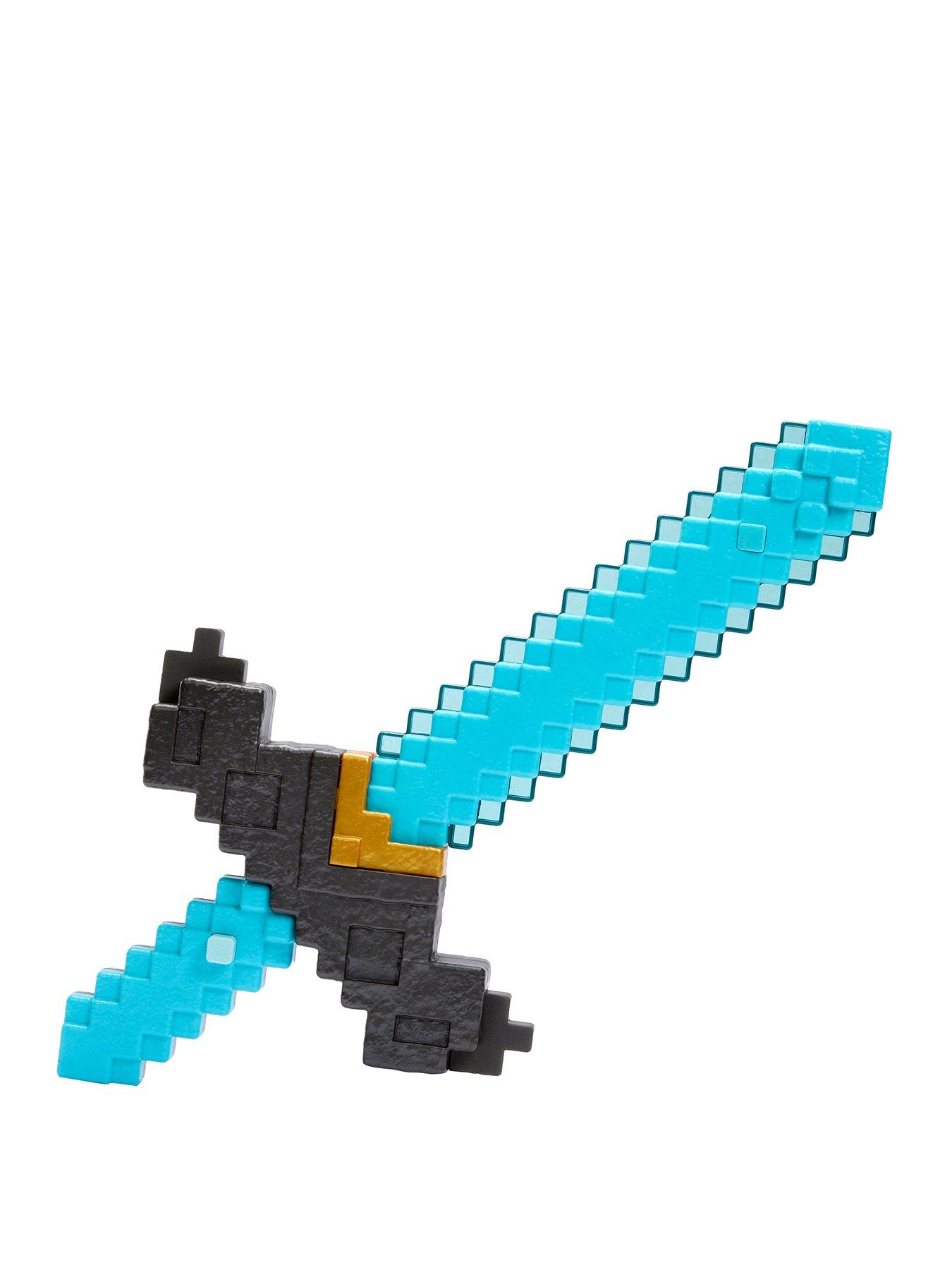 Image 1 of 8 of Minecraft Click and Switch Sword and Pickaxe Role-Play 2-in-1 Toy Inspired by the Movie