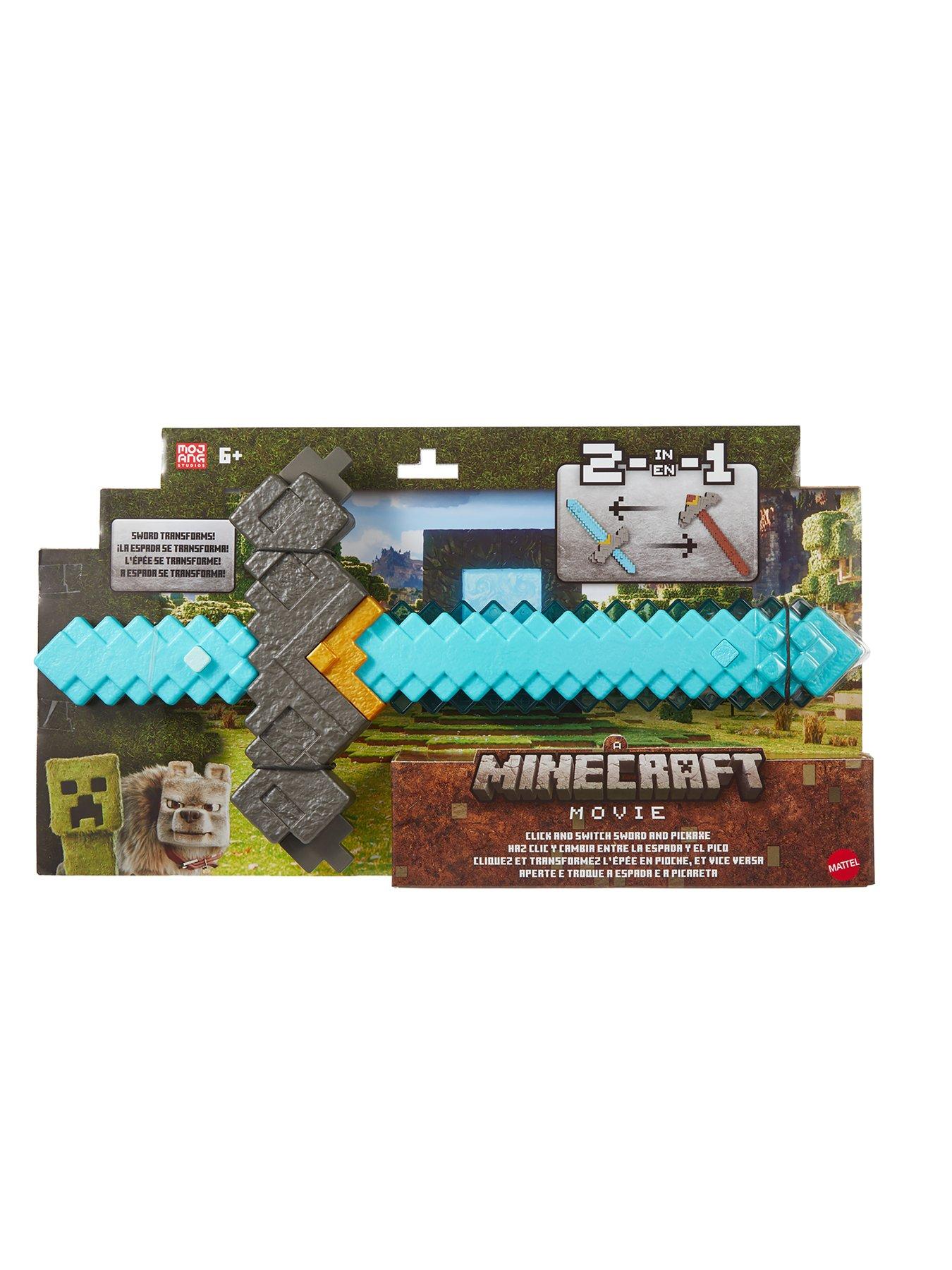 Image 7 of 8 of Minecraft Click and Switch Sword and Pickaxe Role-Play 2-in-1 Toy Inspired by the Movie