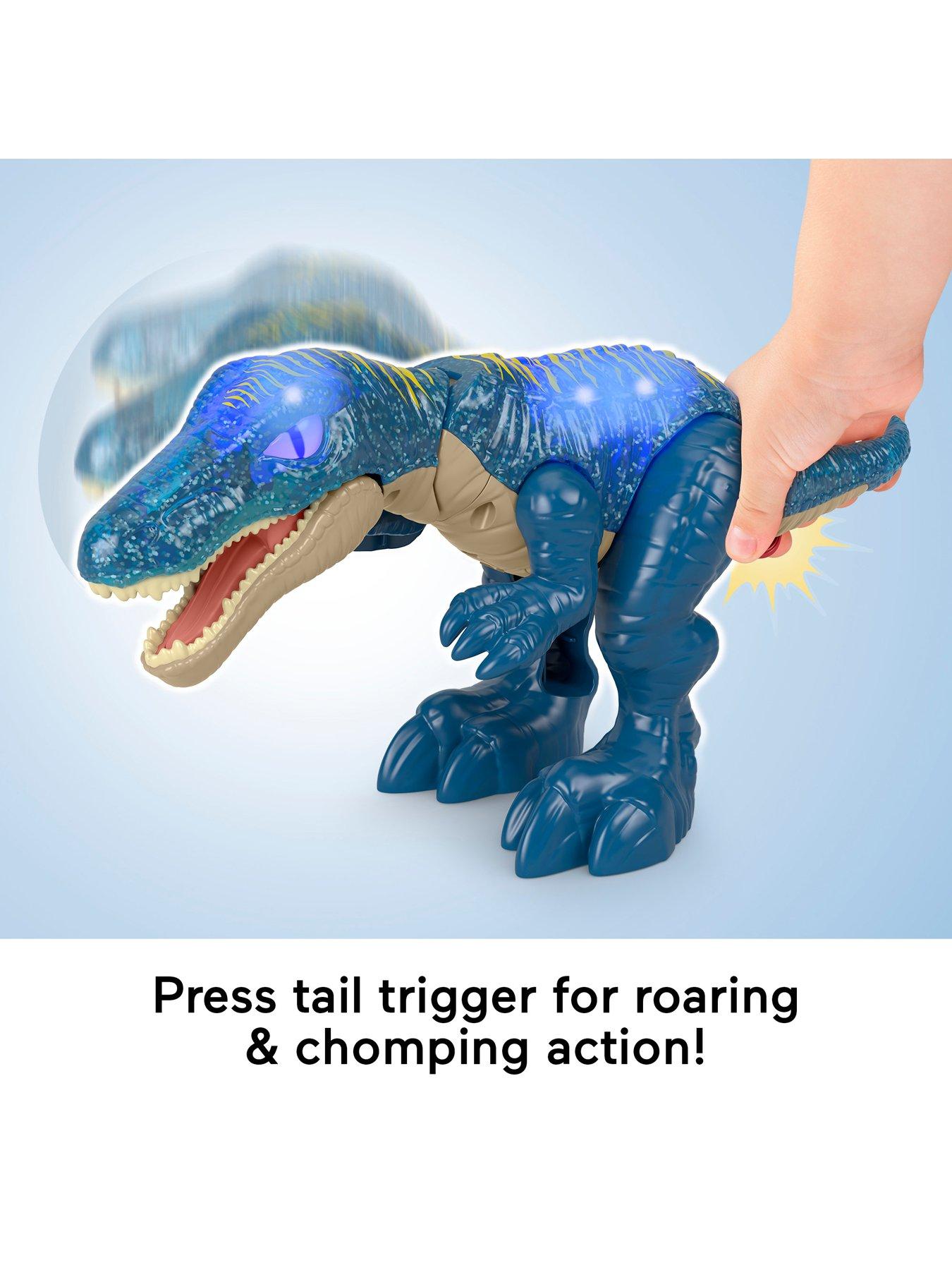 Image 3 of 7 of Imaginext Jurassic World Growl &amp; Glow Baryonyx Dinosaur Toy with Lights Sounds &amp; Chomping Action