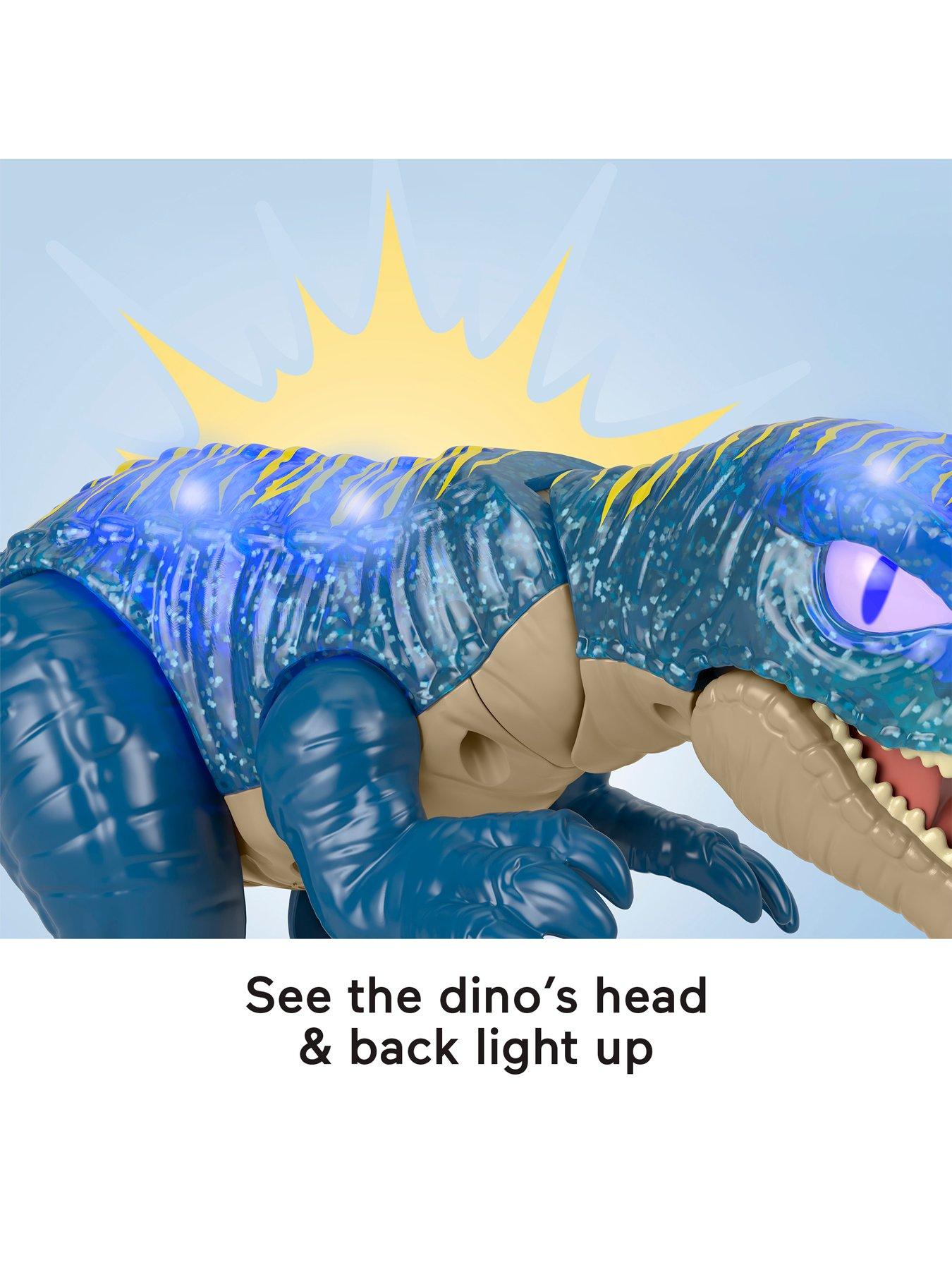Image 4 of 7 of Imaginext Jurassic World Growl &amp; Glow Baryonyx Dinosaur Toy with Lights Sounds &amp; Chomping Action