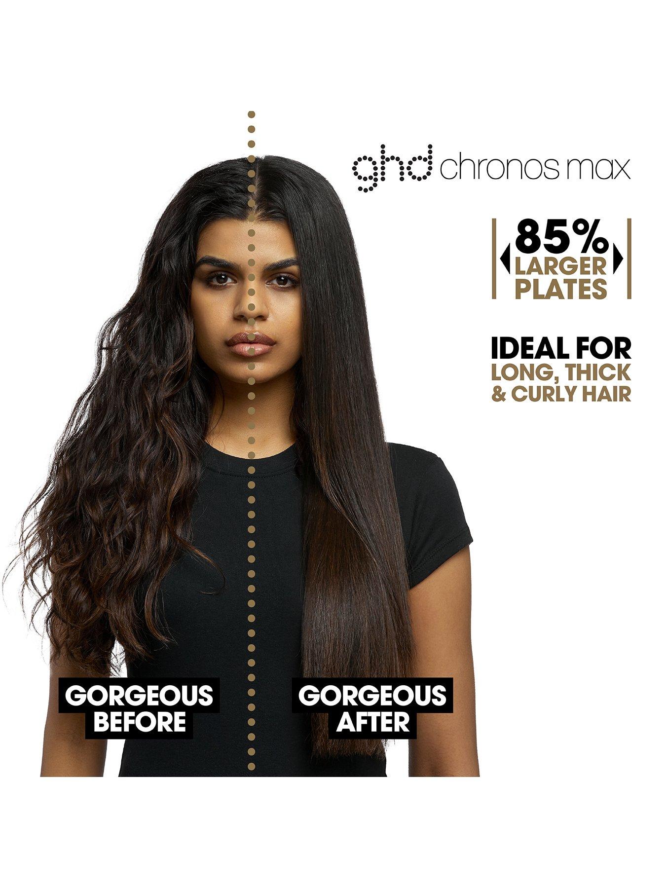 Image 2 of 6 of ghd Chronos Max - Wide Plate Hair Straightener - Black