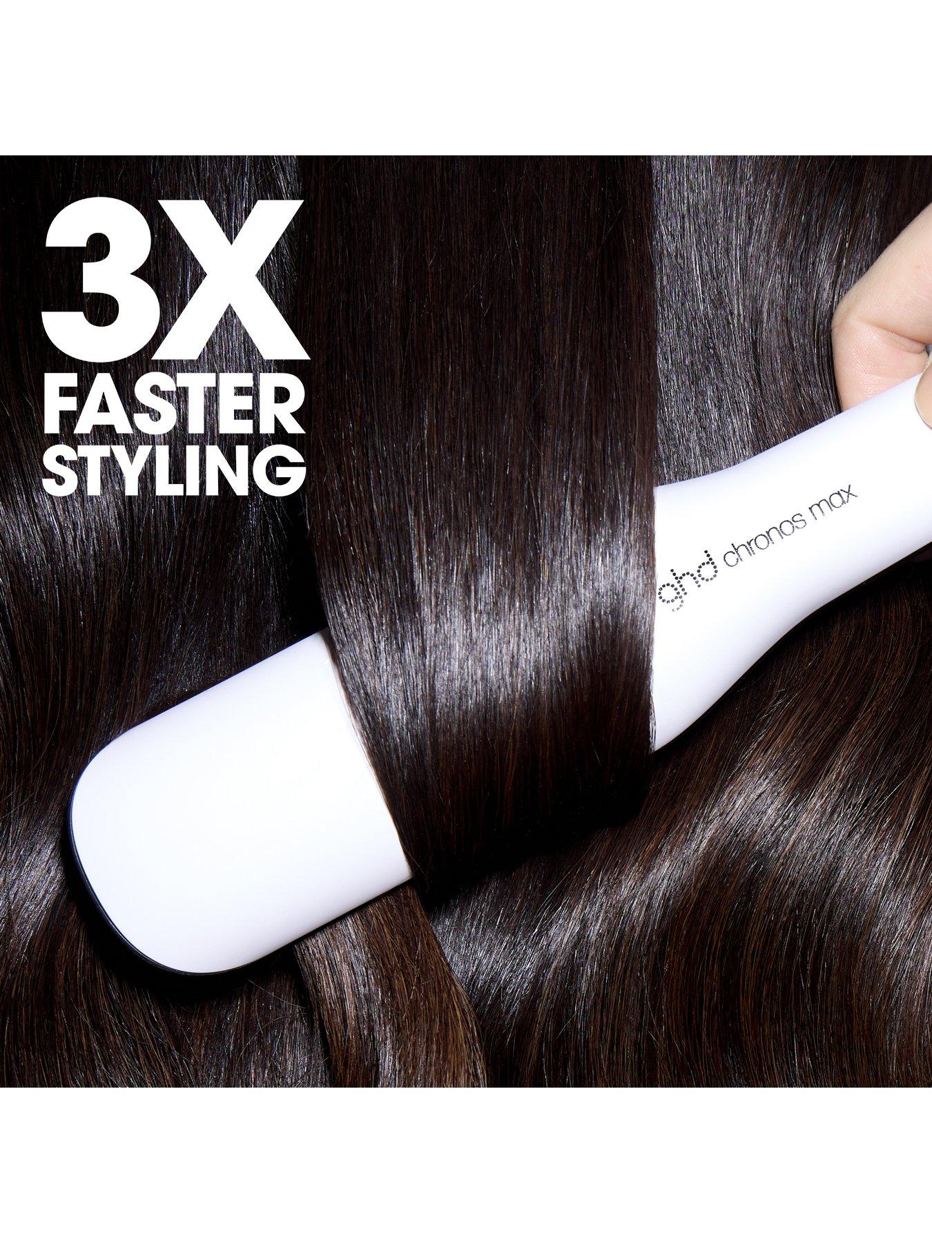 Image 4 of 6 of ghd Chronos Max - Wide Plate Hair Straightener - White