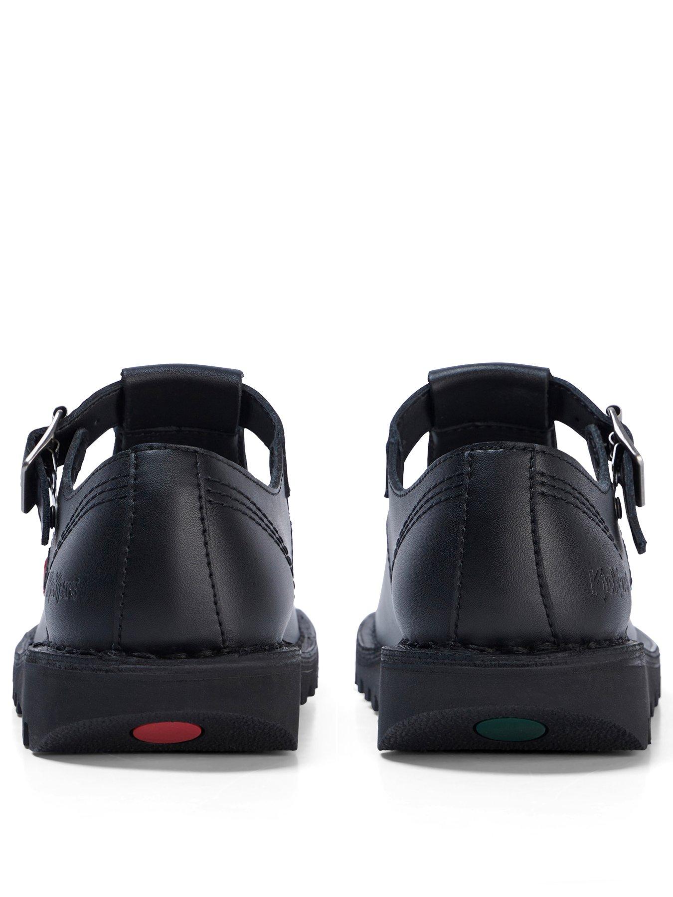 Image 3 of 7 of Kickers Kick T Bar Leather Shoe - Black