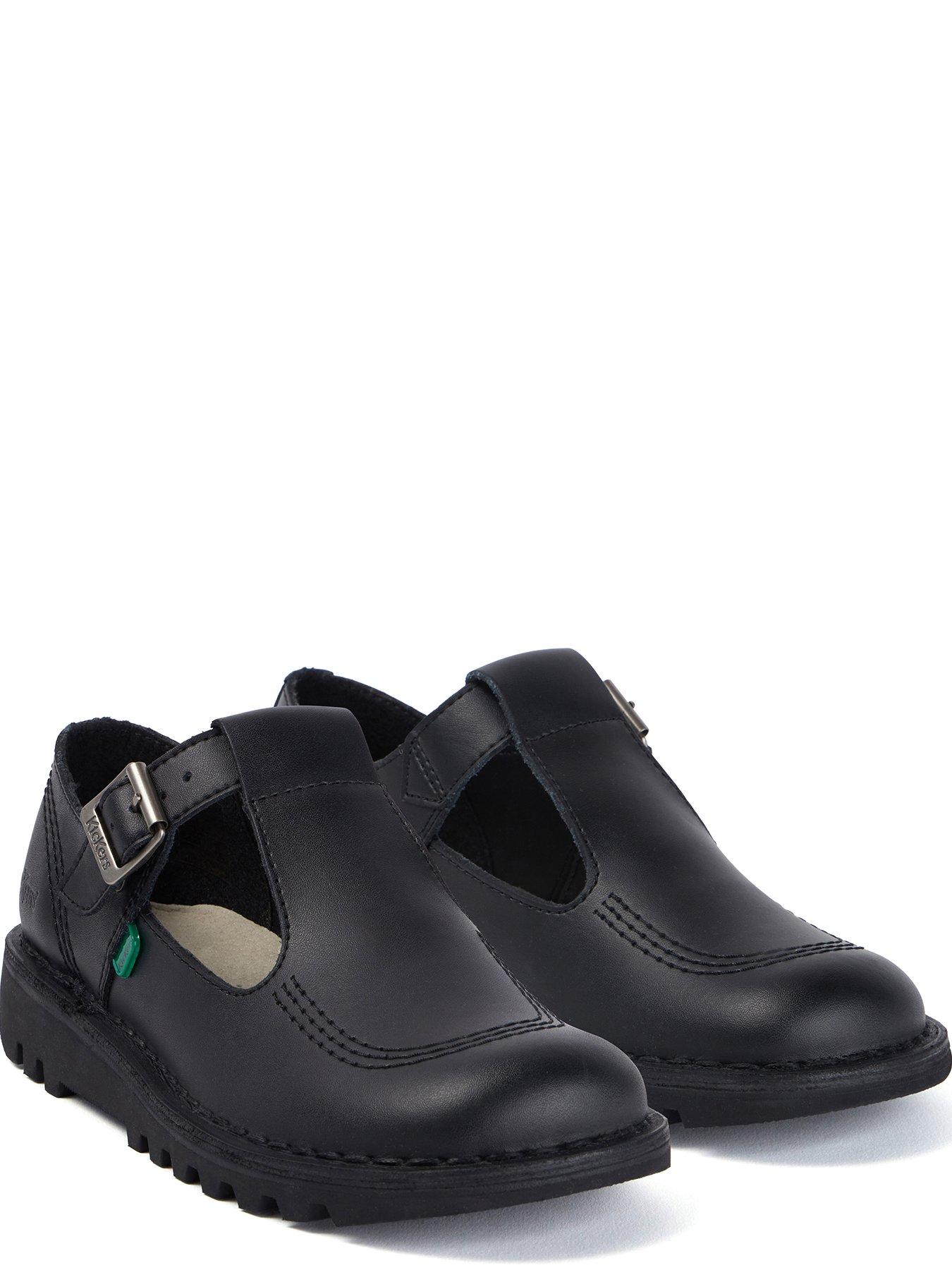 Image 5 of 7 of Kickers Kick T Bar Leather Shoe - Black