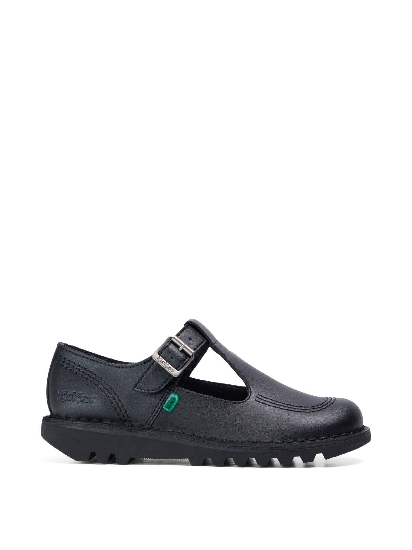 Image 6 of 7 of Kickers Kick T Bar Leather Shoe - Black